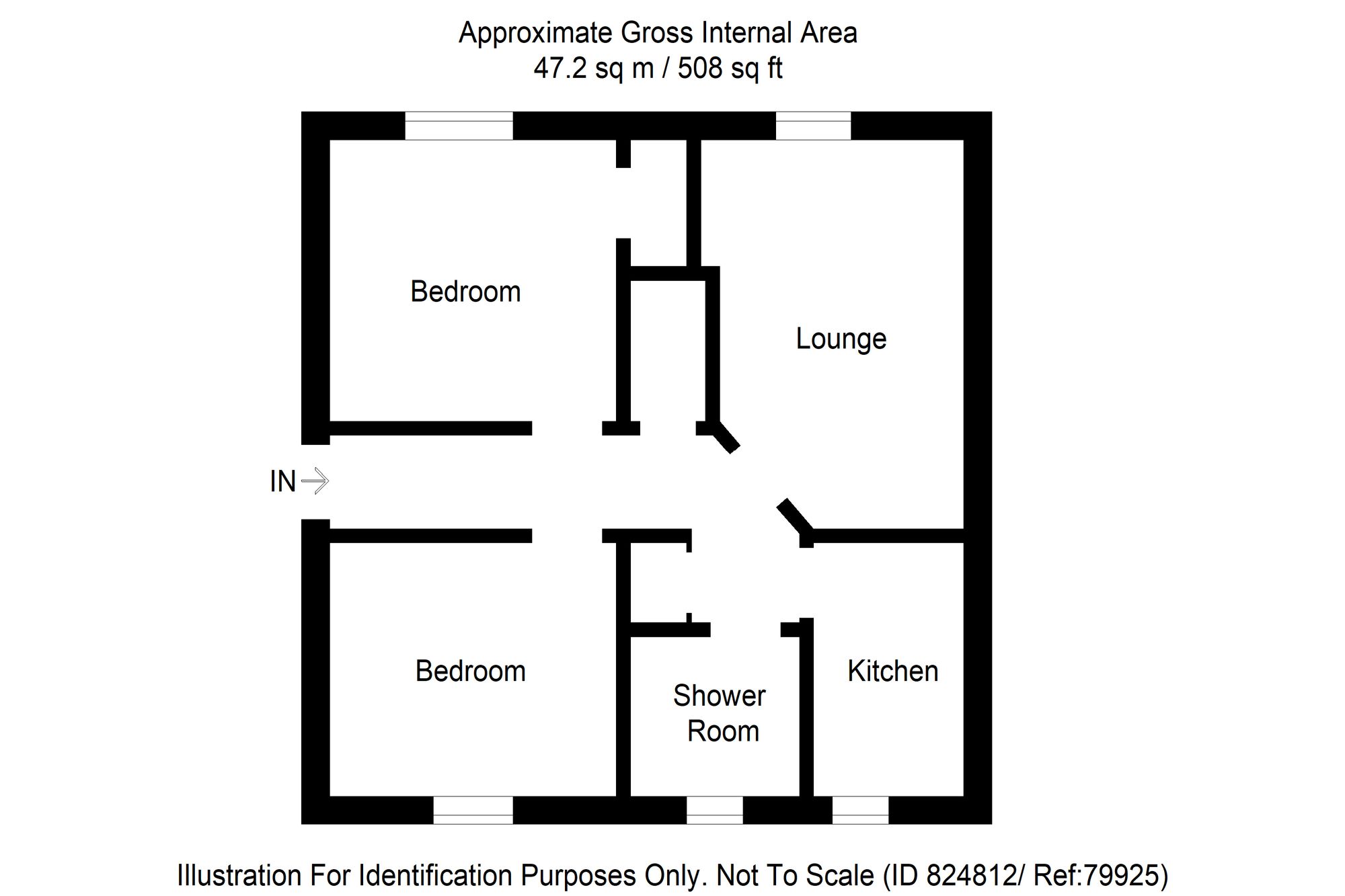 2 bed flat for sale in St. Marys Court, Dunblane, FK15 - Property floorplan