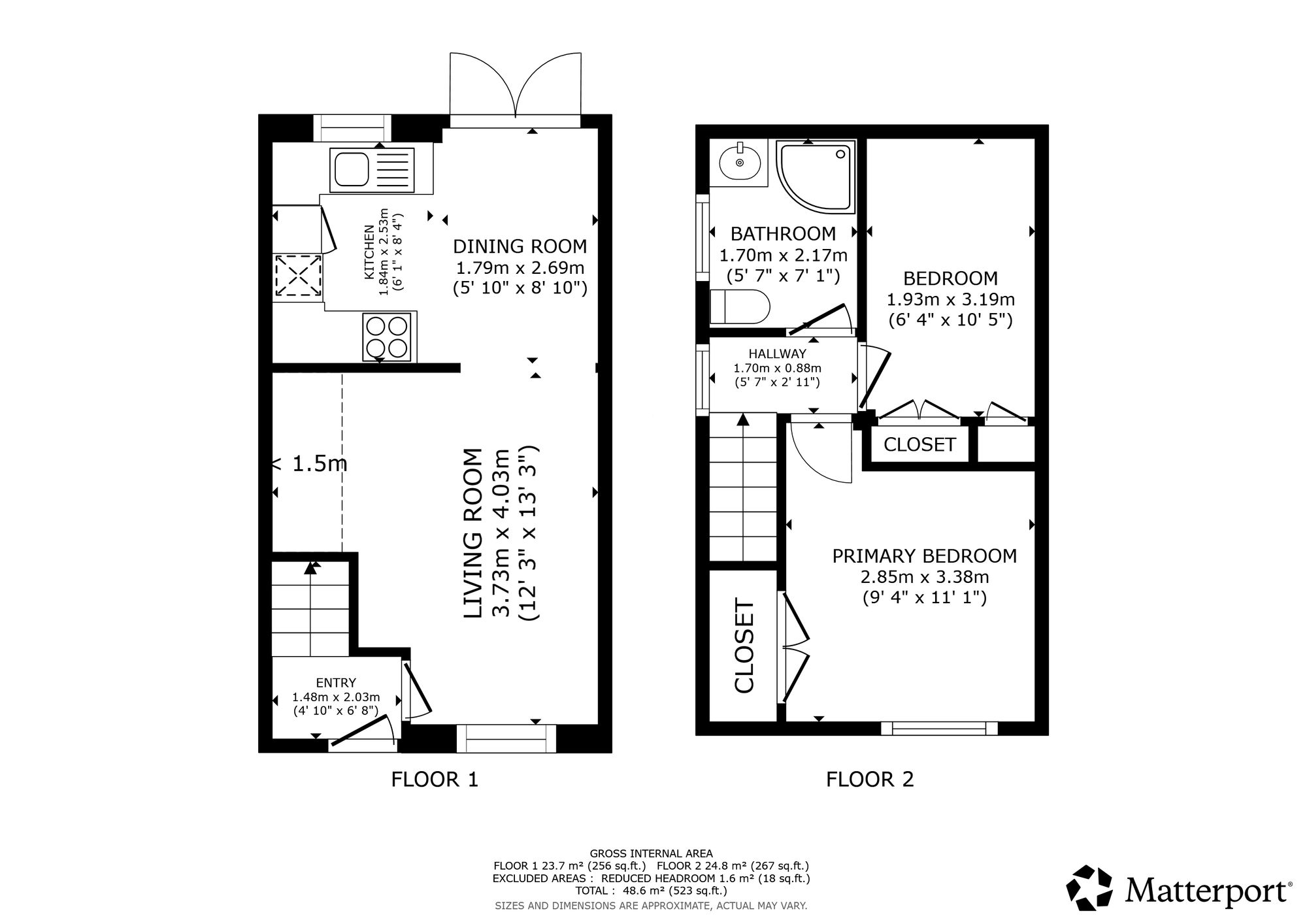 2 bed semi-detached house for sale in Dickies Wells, Alva, FK12 - Property floorplan