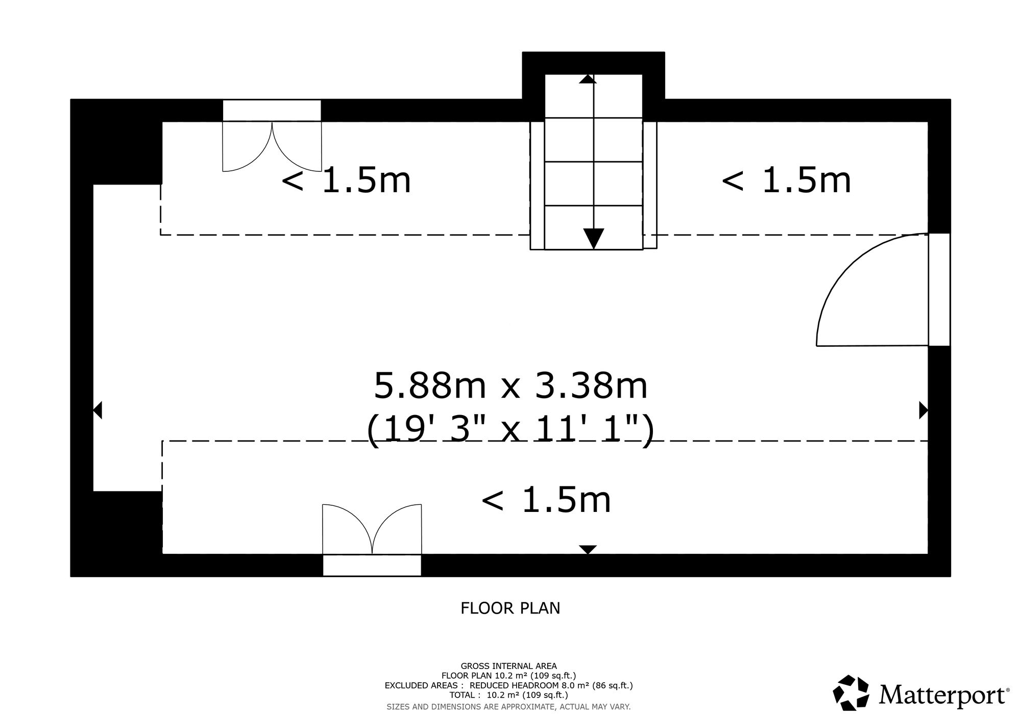 2 bed terraced cottage for sale in The Square, Ashfield, FK15 - Property floorplan