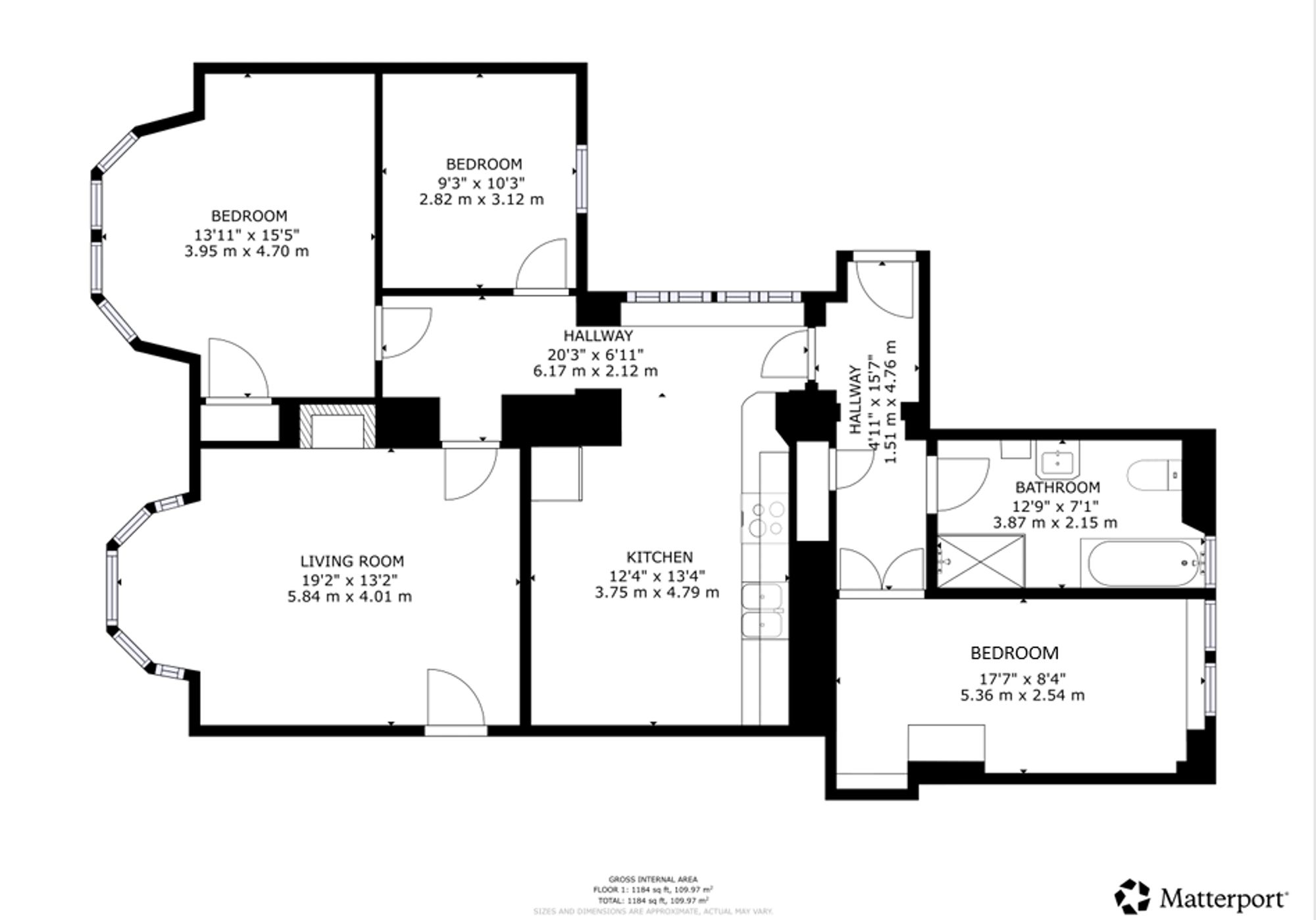 3 bed flat for sale in The Crescent, Dunblane, FK15 - Property floorplan