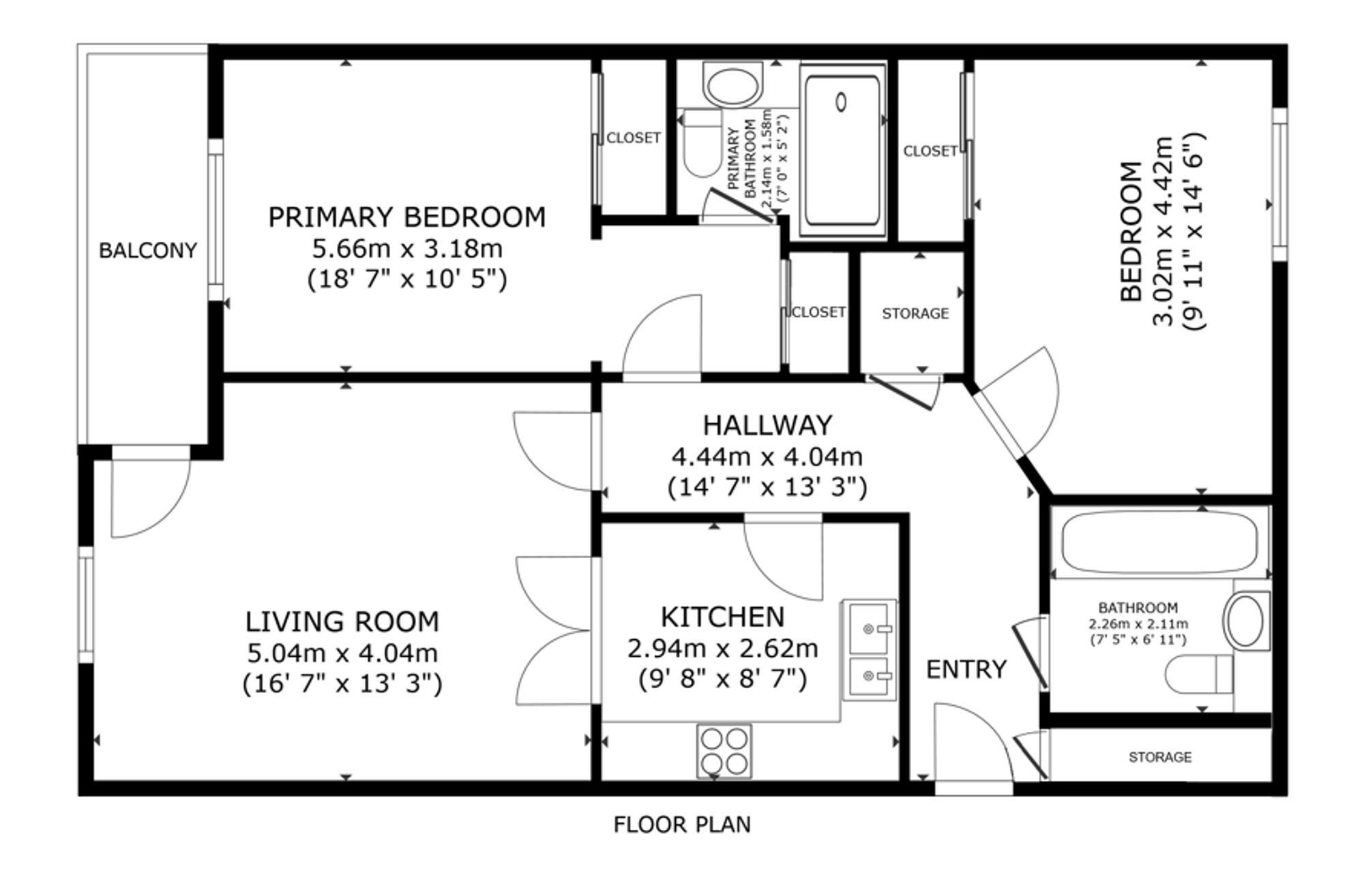 2 bed flat for sale in Maurice Wynd, Dunblane, FK15 - Property floorplan