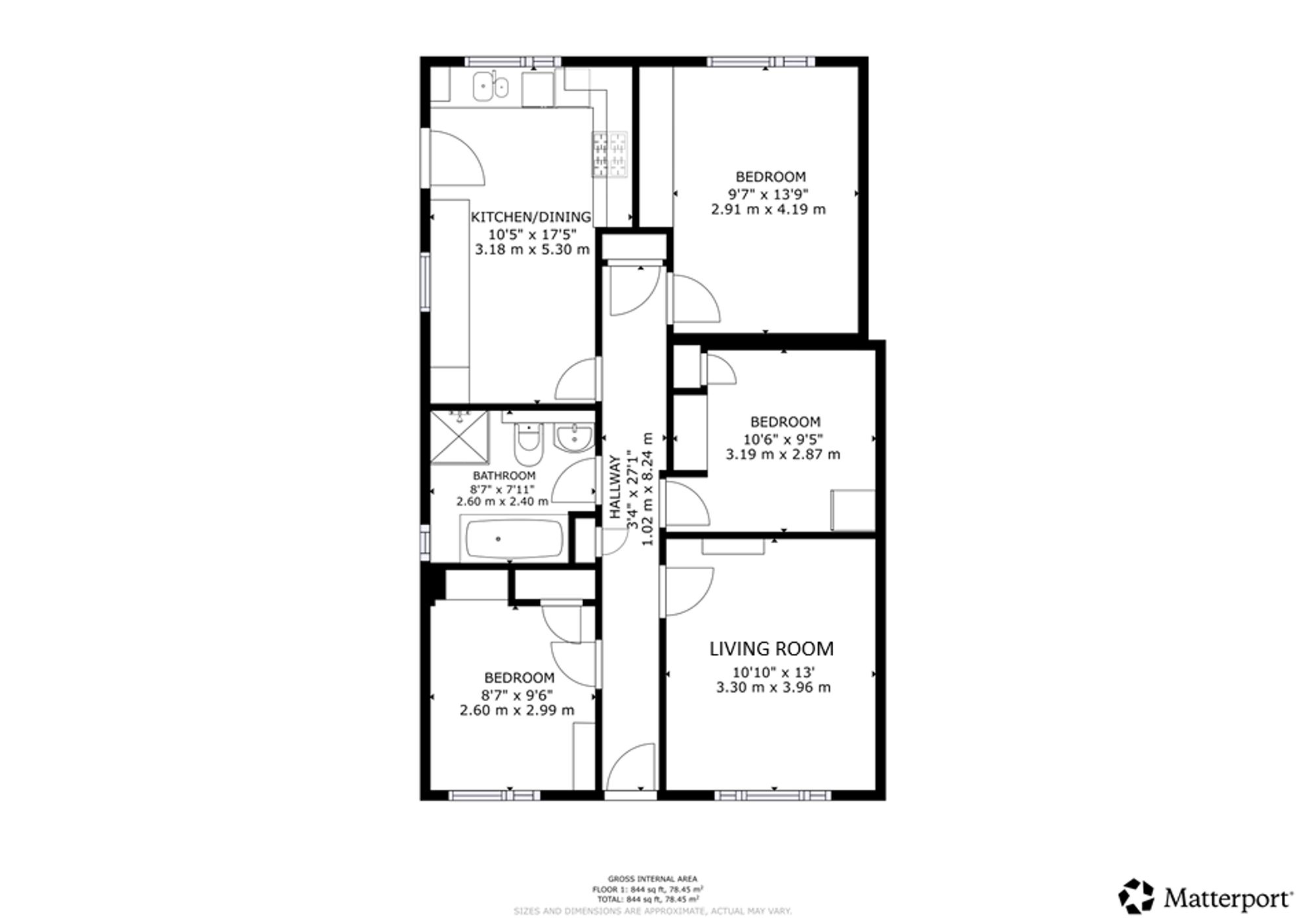 3 bed semi-detached bungalow for sale in Ochiltree, Dunblane, FK15 - Property floorplan