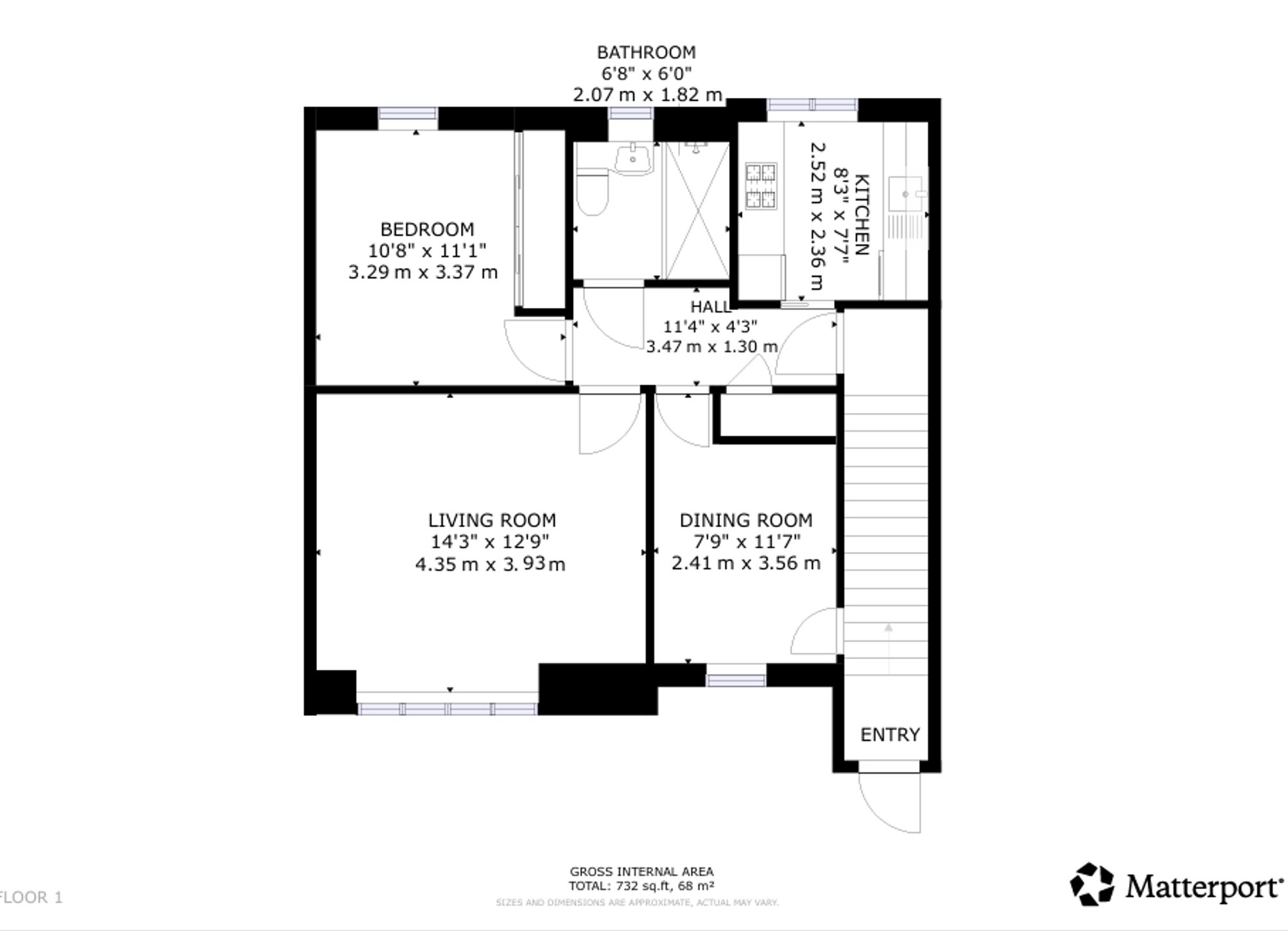 2 bed flat for sale in Holmehill Court, Dunblane, FK15 - Property floorplan