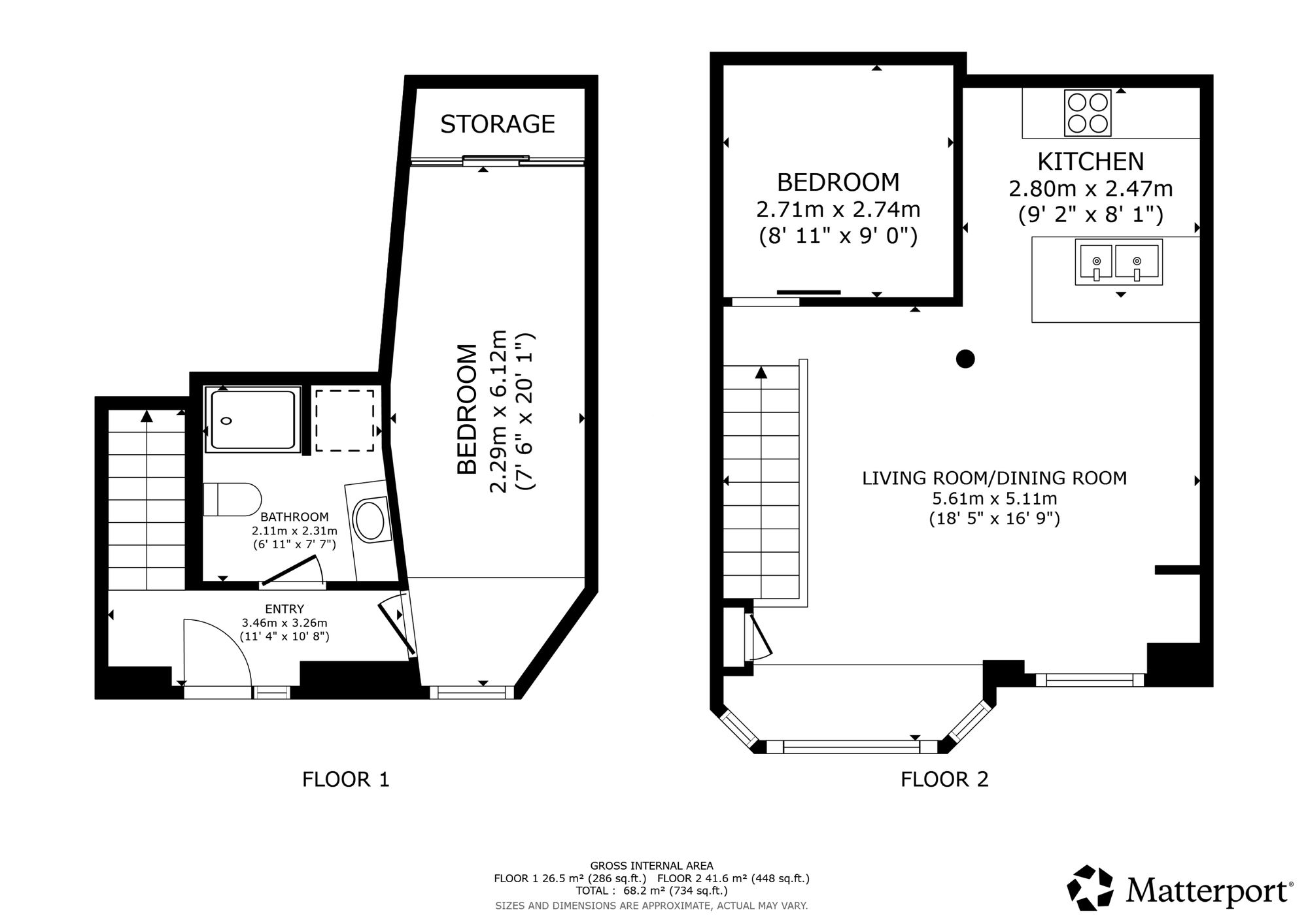 2 bed maisonette for sale in Millrow, Dunblane, FK15 - Property floorplan
