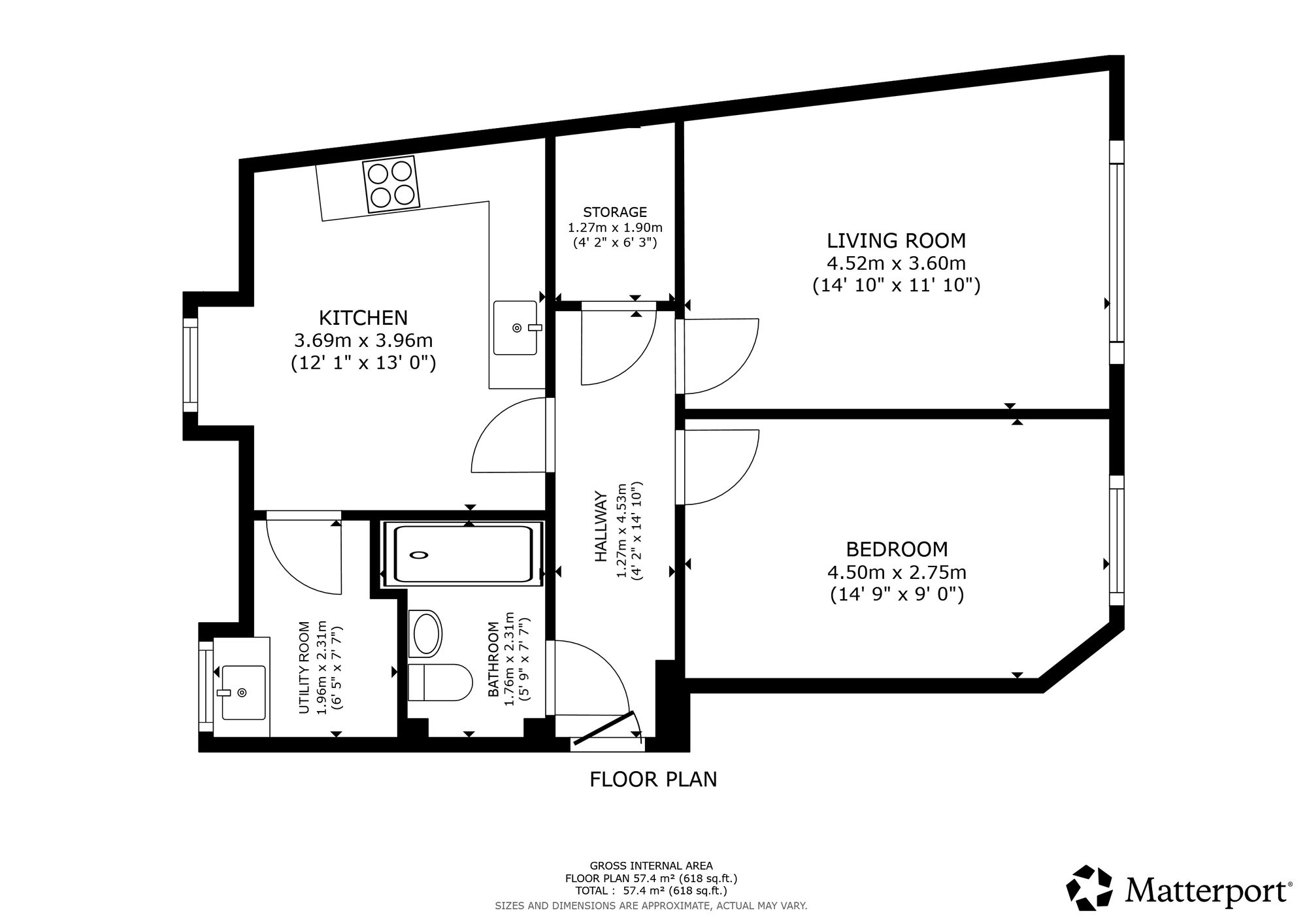 1 bed flat for sale in High Street, Dunblane, FK15 - Property floorplan