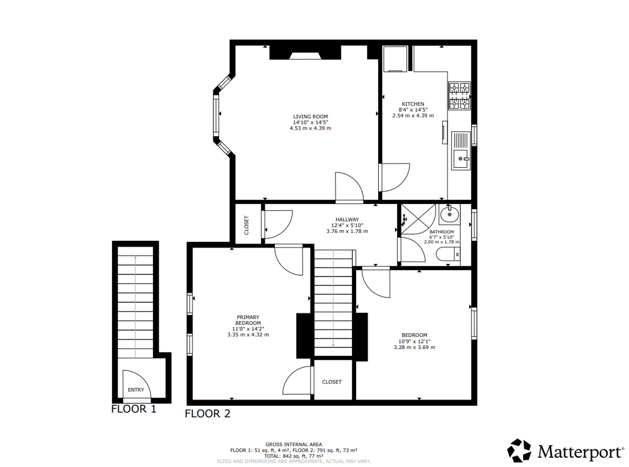 2 bed flat for sale in George Street, Dunblane, FK15 - Property floorplan