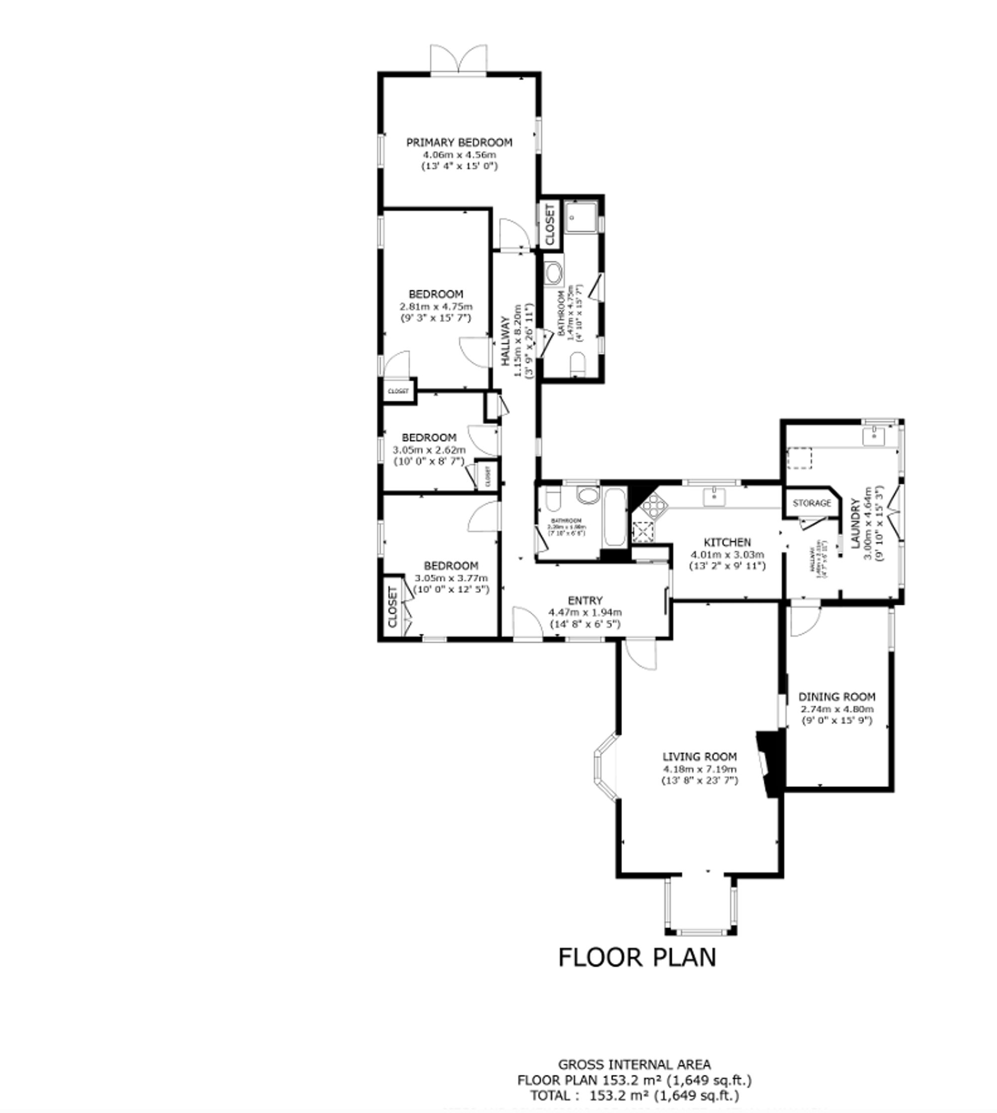 4 bed detached bungalow for sale in Old Doune Road, Dunblane, FK15 - Property floorplan