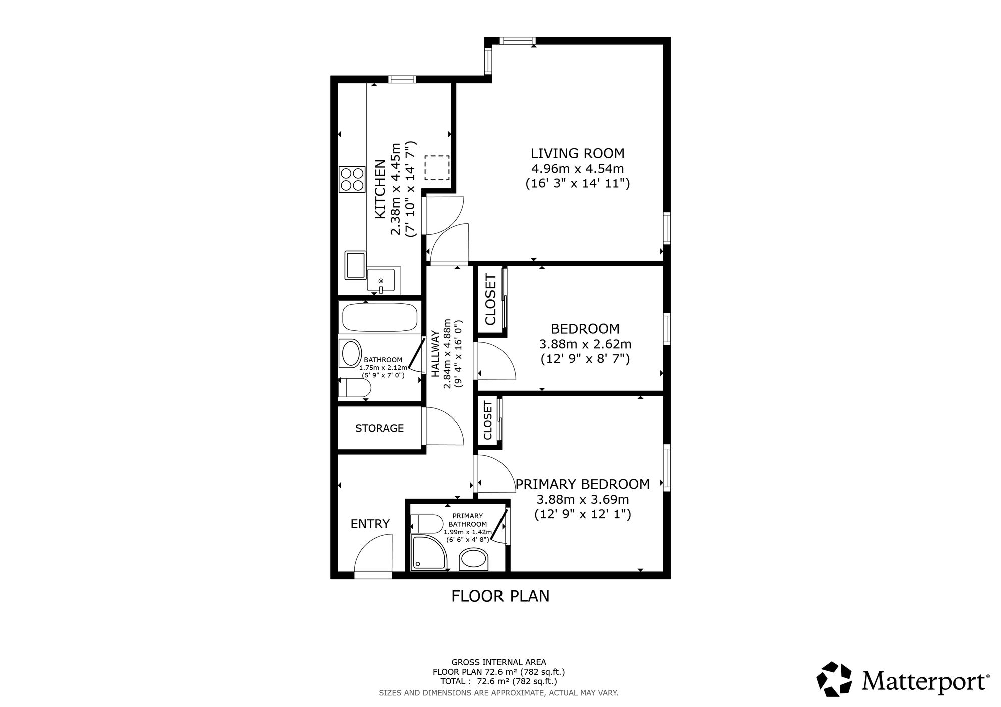 2 bed flat for sale in Springbank Gardens, Dunblane, FK15 - Property floorplan
