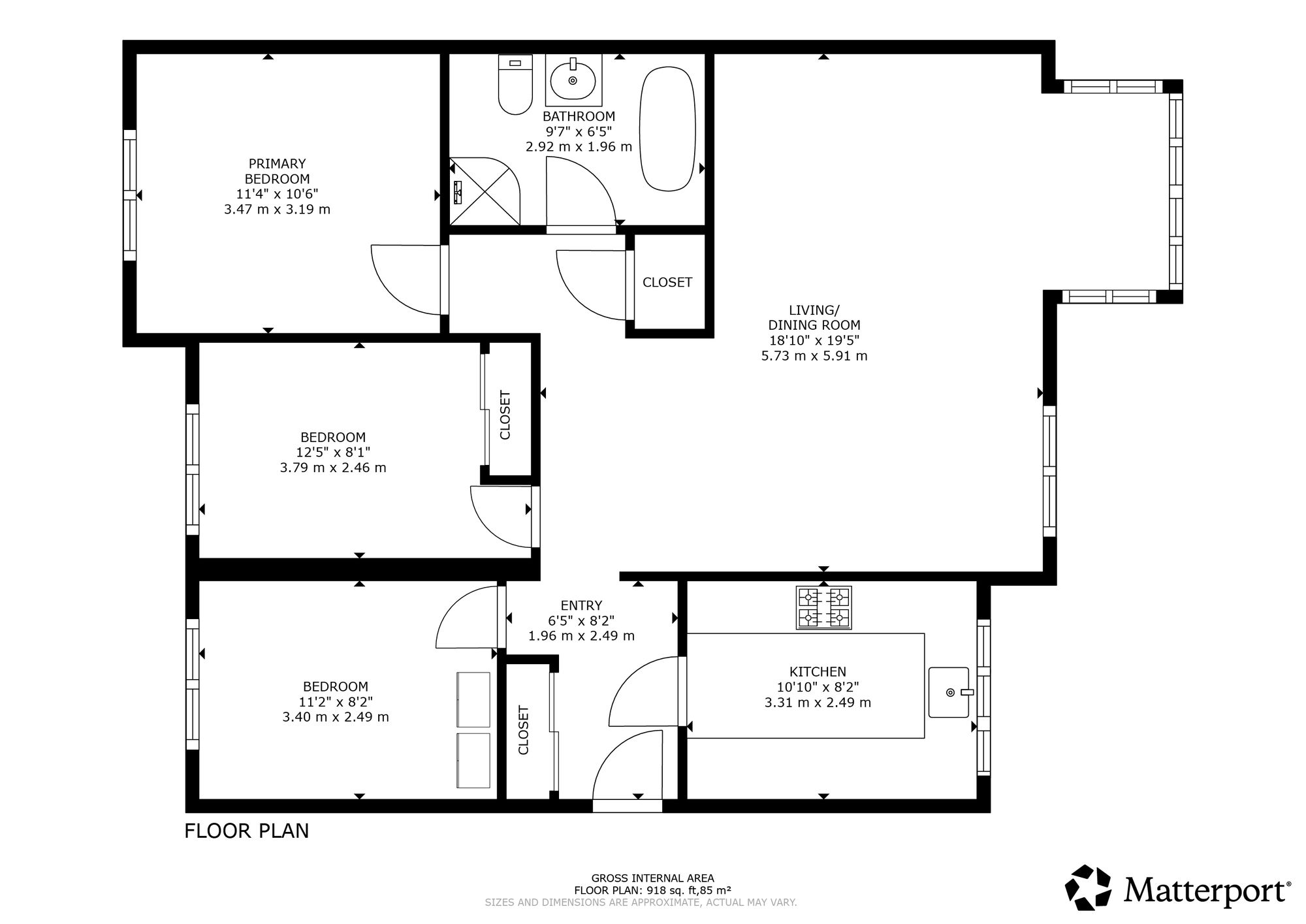3 bed flat for sale in Moray Street, Doune, FK16 - Property floorplan