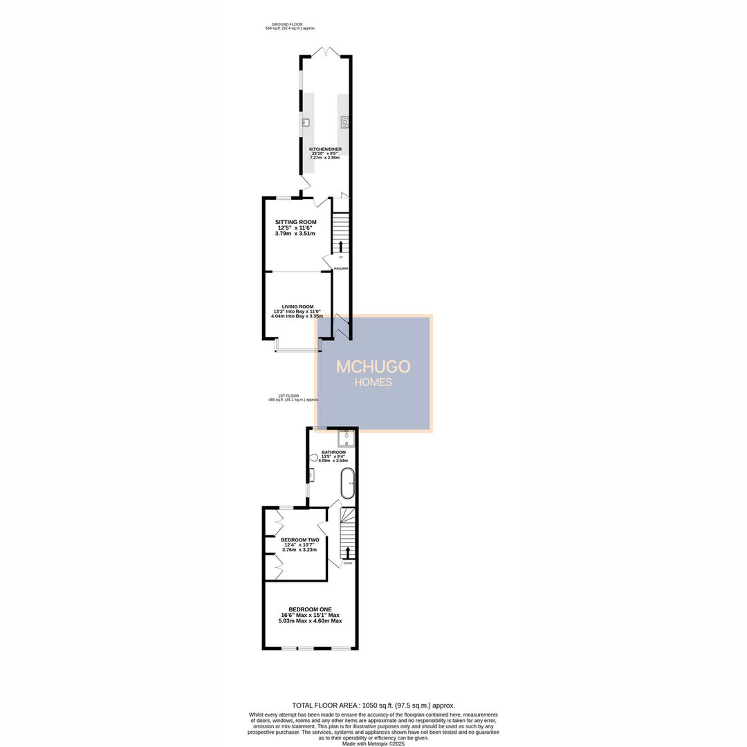 2 bed terraced house for sale in Milcote Road, Bearwood, B67 5BJ - Property floorplan