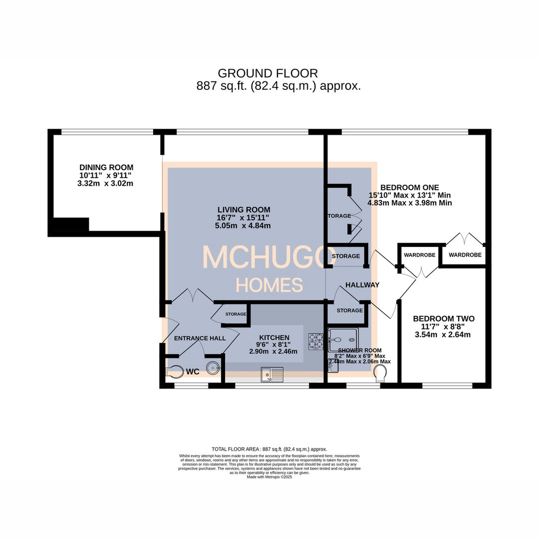 2 bed apartment for sale in Woodbourne, Augustus Road, Edgbaston, B15 3PH - Property floorplan