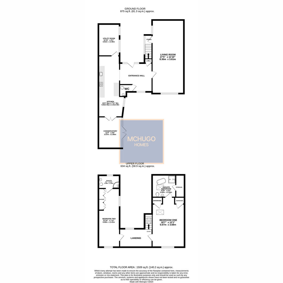 2 bed character property for sale in Meadow Road, Harborne, Birmingham, B17 8DH - Property floorplan