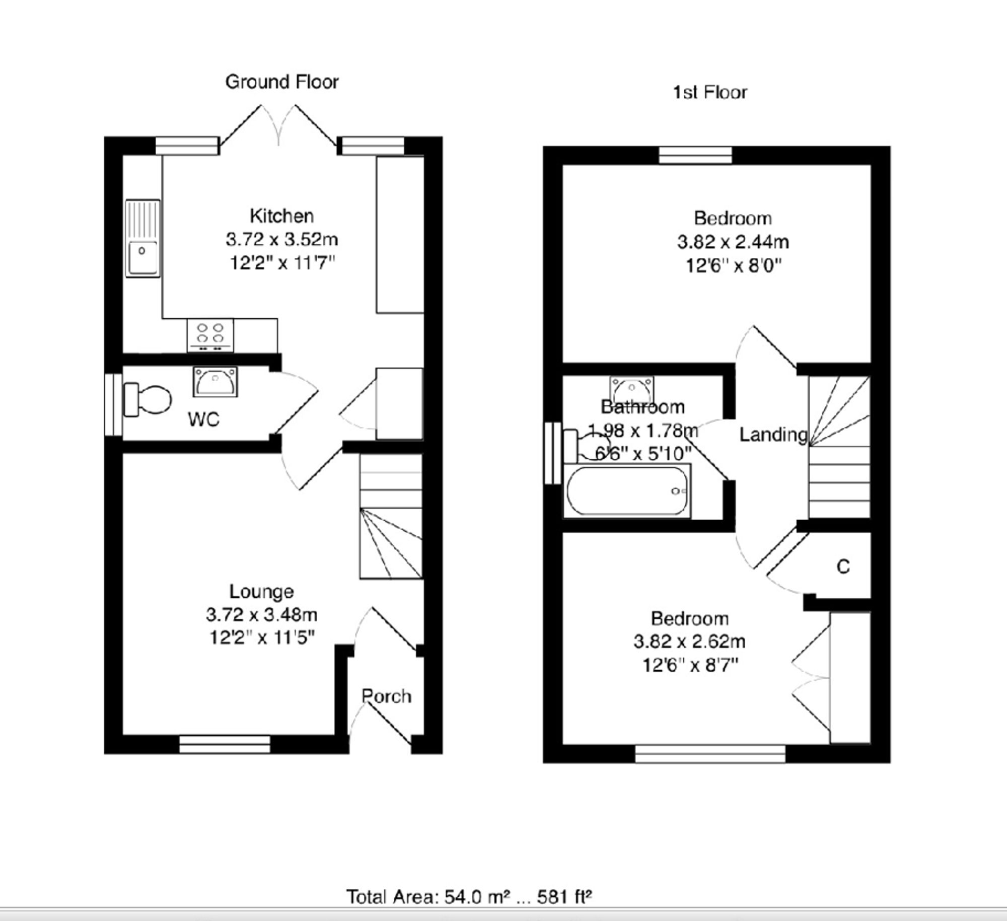 2 bed end of terrace house for sale in Sundial Close, Liverpool - Property floorplan