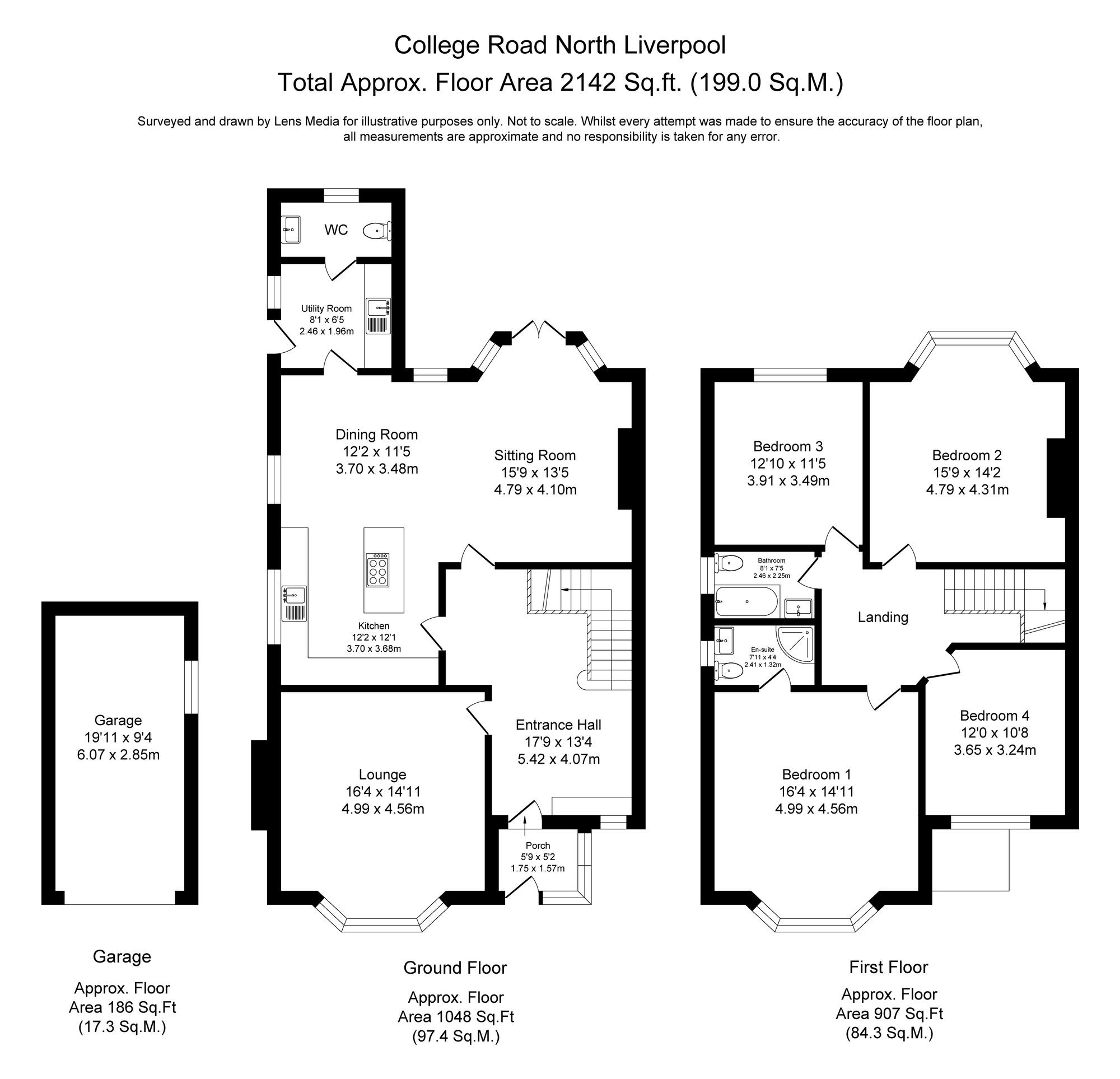 4 bed semi-detached house for sale in College Road North, Liverpool - Property floorplan
