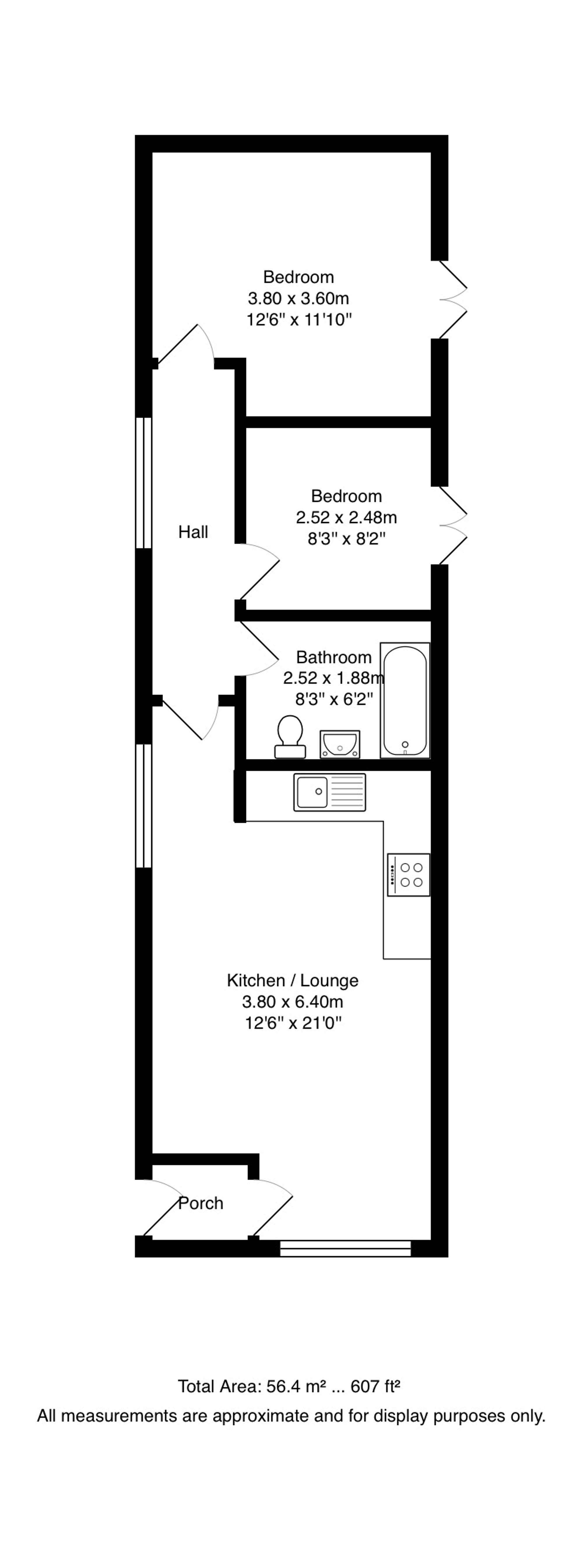 2 bed flat for sale in Sandringham Road, Liverpool - Property floorplan