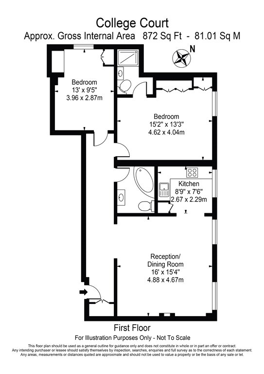 2 bed apartment for sale in College Crescent, London, NW3 - Property floorplan