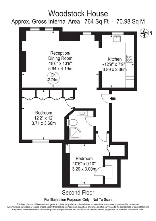 2 bed apartment for sale in Marylebone High Street, London, W1U - Property floorplan