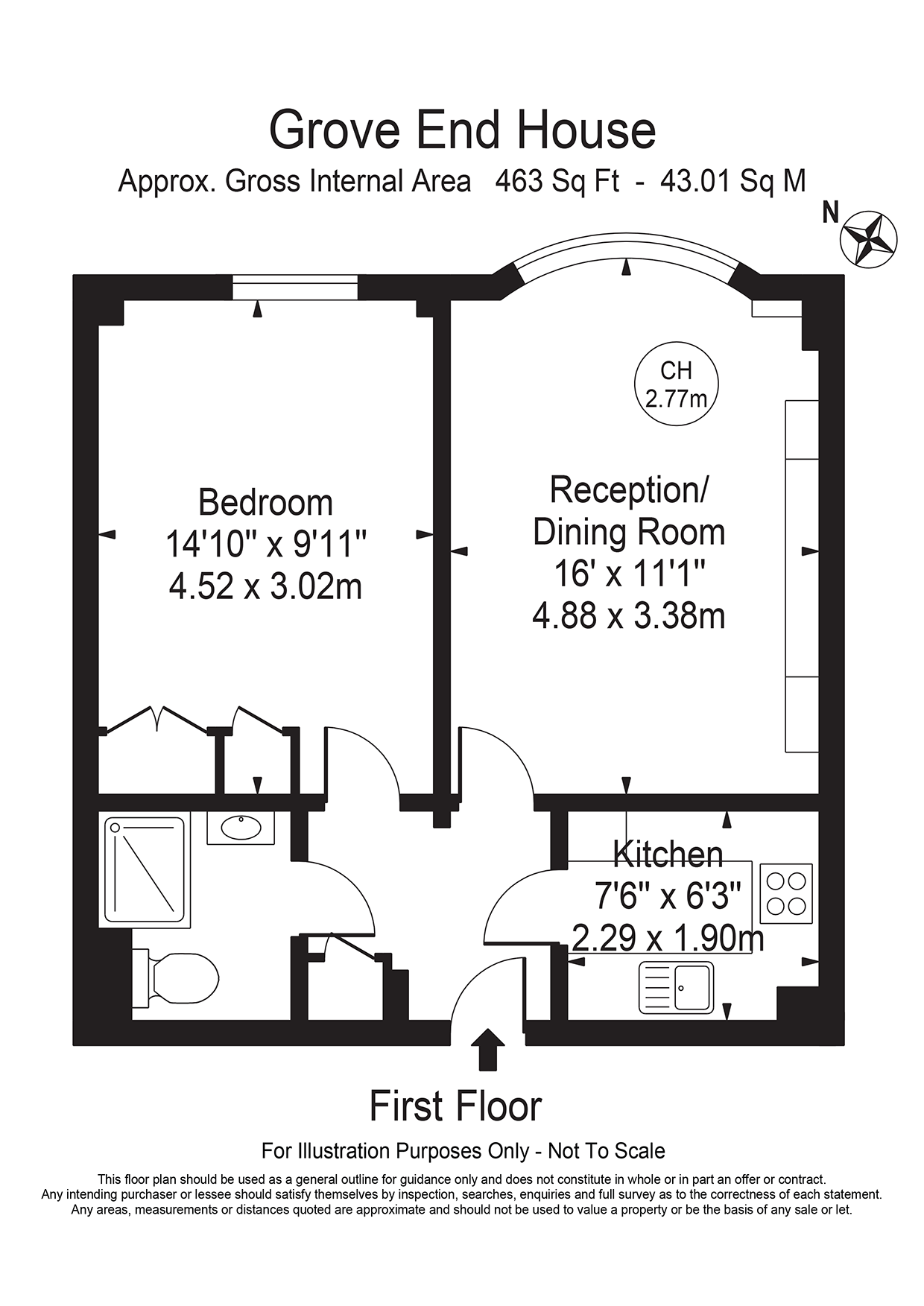 1 bed apartment for sale in Grove End Road, London, NW8 - Property floorplan