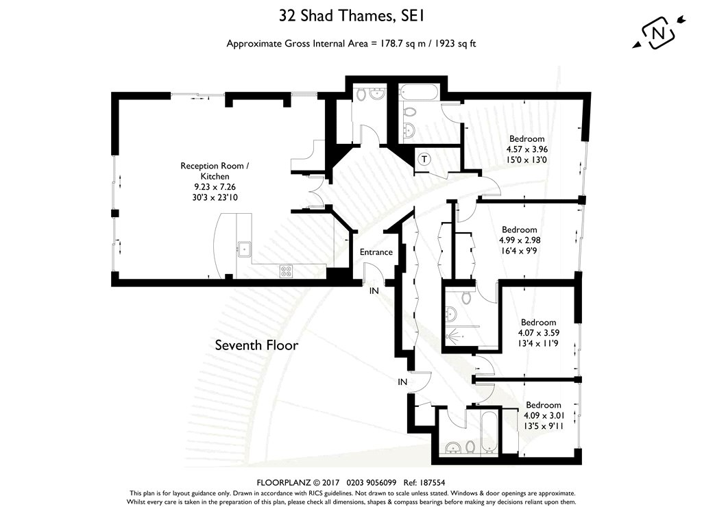 4 bed to rent in Spice Quay Heights, 32 Shad Thames, London, SE1 - Property floorplan