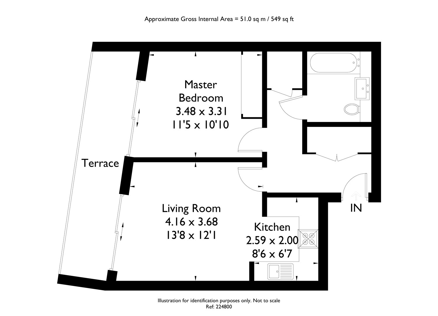 1 bed apartment to rent in Camley Street, London, N1C - Property floorplan
