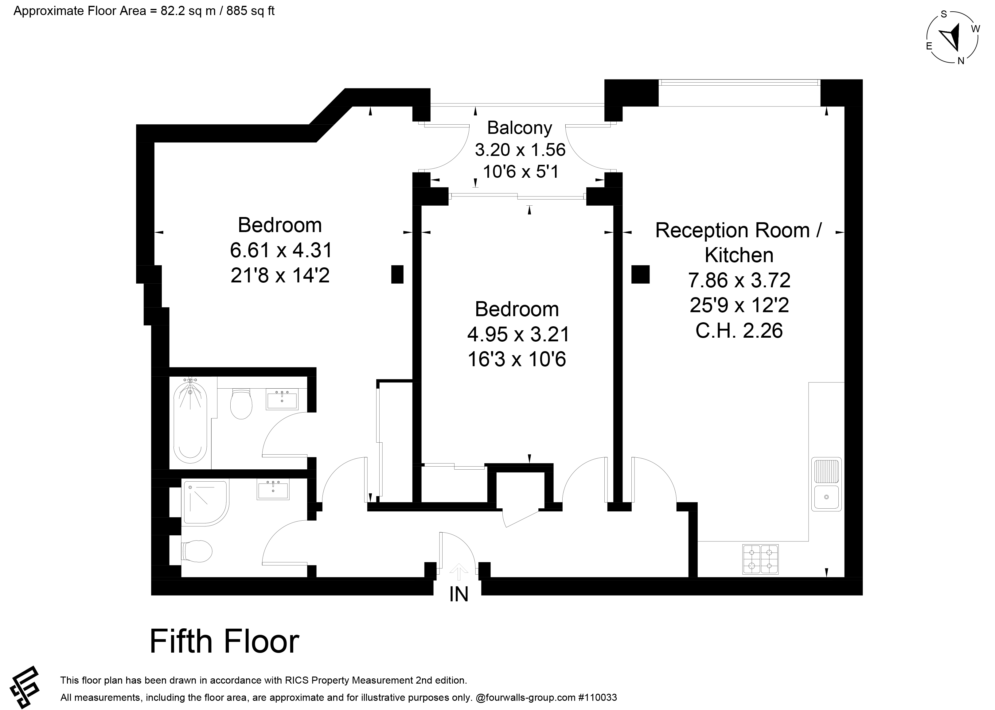 2 bed apartment for sale in Eagle Wharf Court, Lafone Street, London, SE1 - Property floorplan