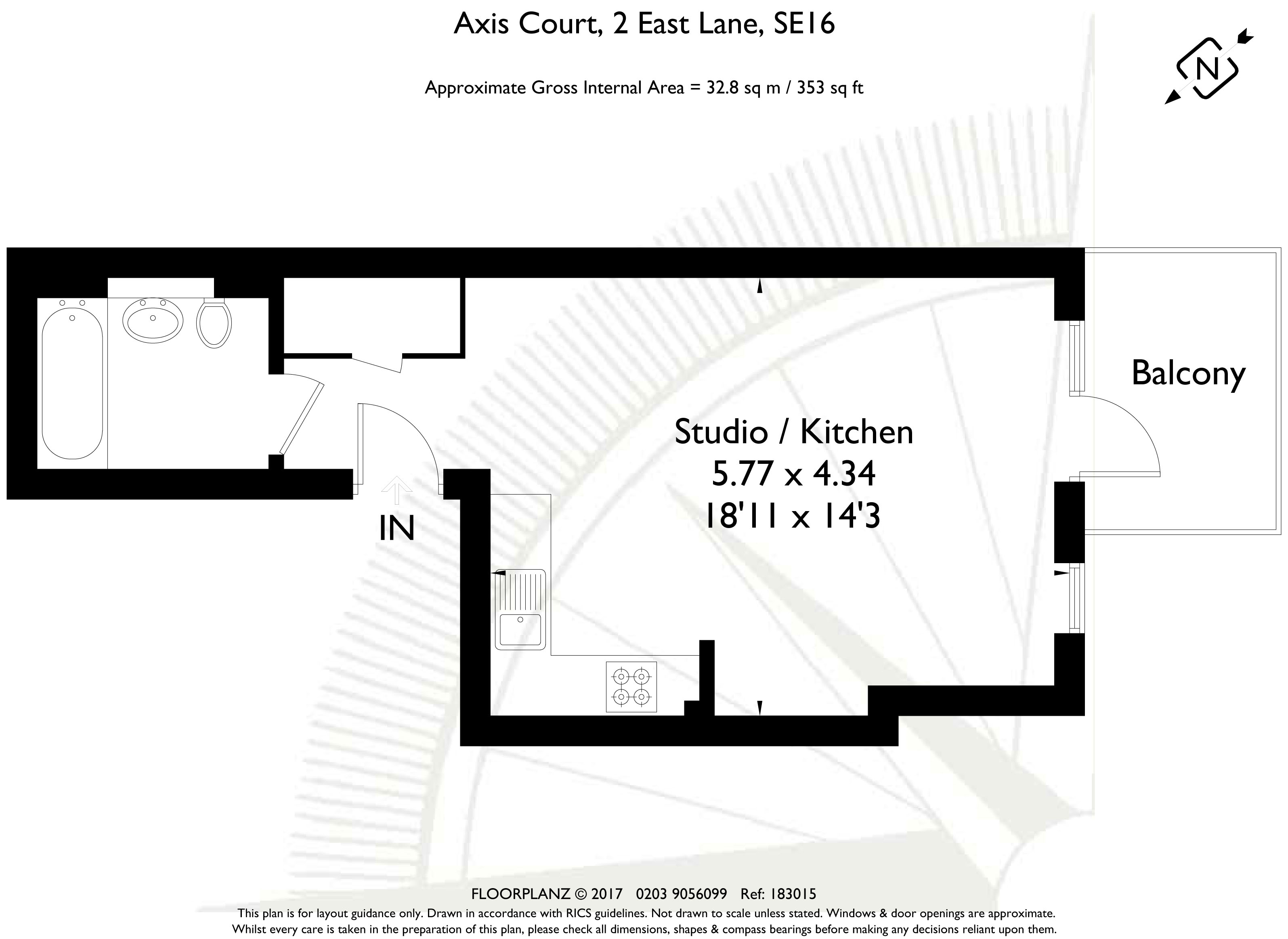 Apartment to rent in Axis Court, 2 East Lane, London, SE16 - Property floorplan