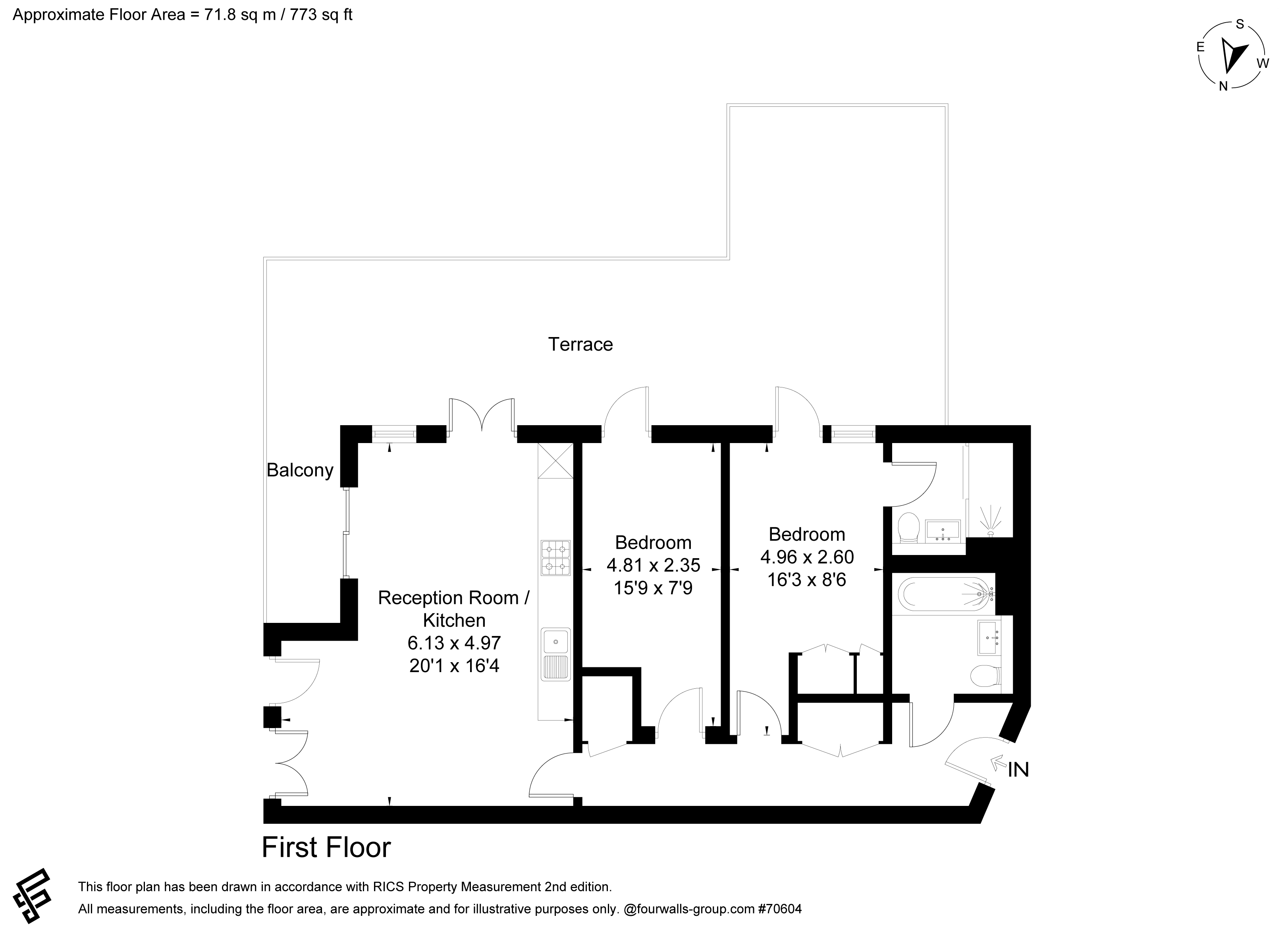 2 bed apartment to rent in Cube Building, 17-21 Wenlock Road, London, N1 - Property floorplan