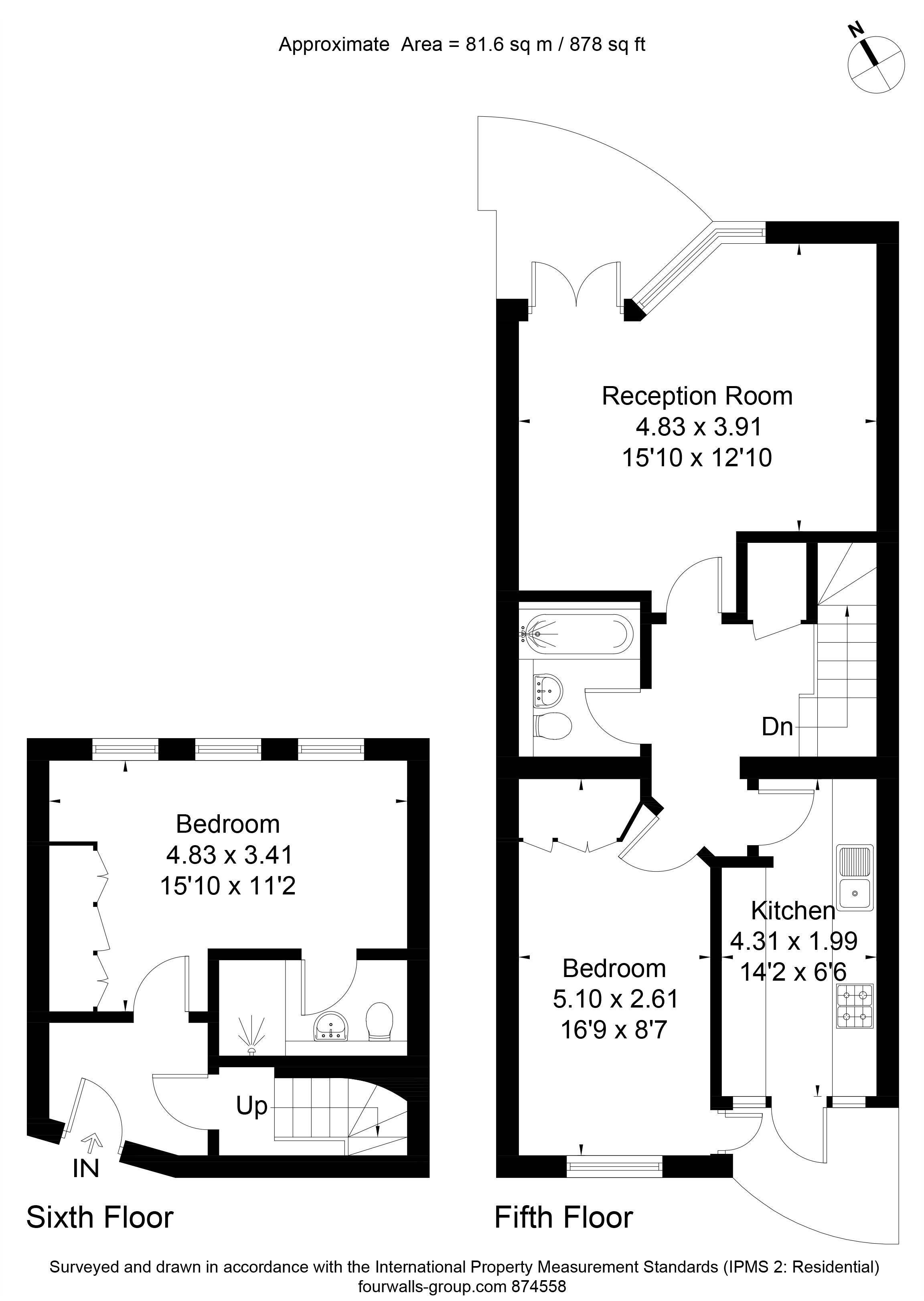 2 bed apartment to rent in Admirals Court, 30 Horselydown Lane, London, SE1 - Property floorplan