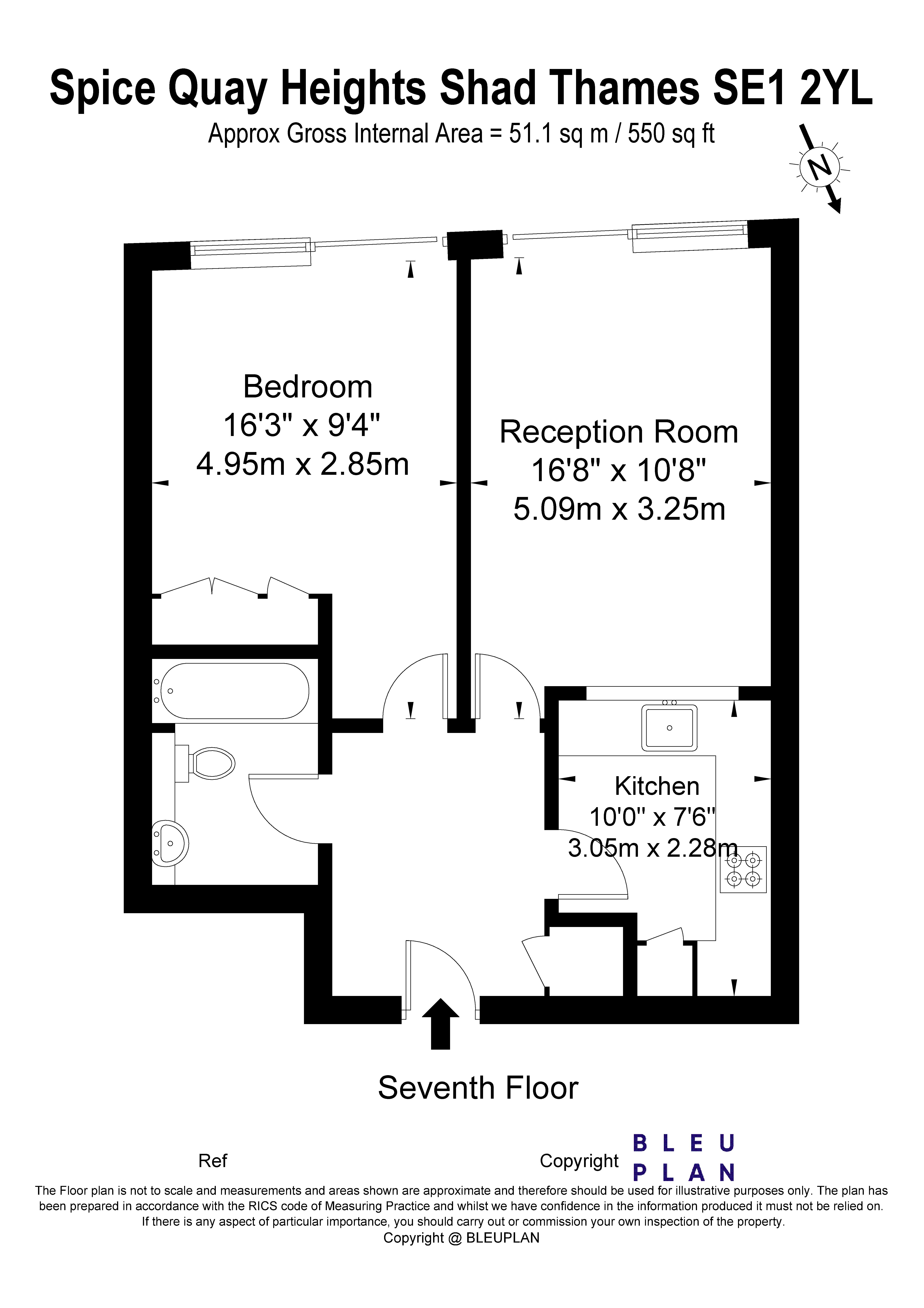1 bed apartment to rent in Spice Quay Heights, 32 Shad Thames, London, SE1 - Property floorplan