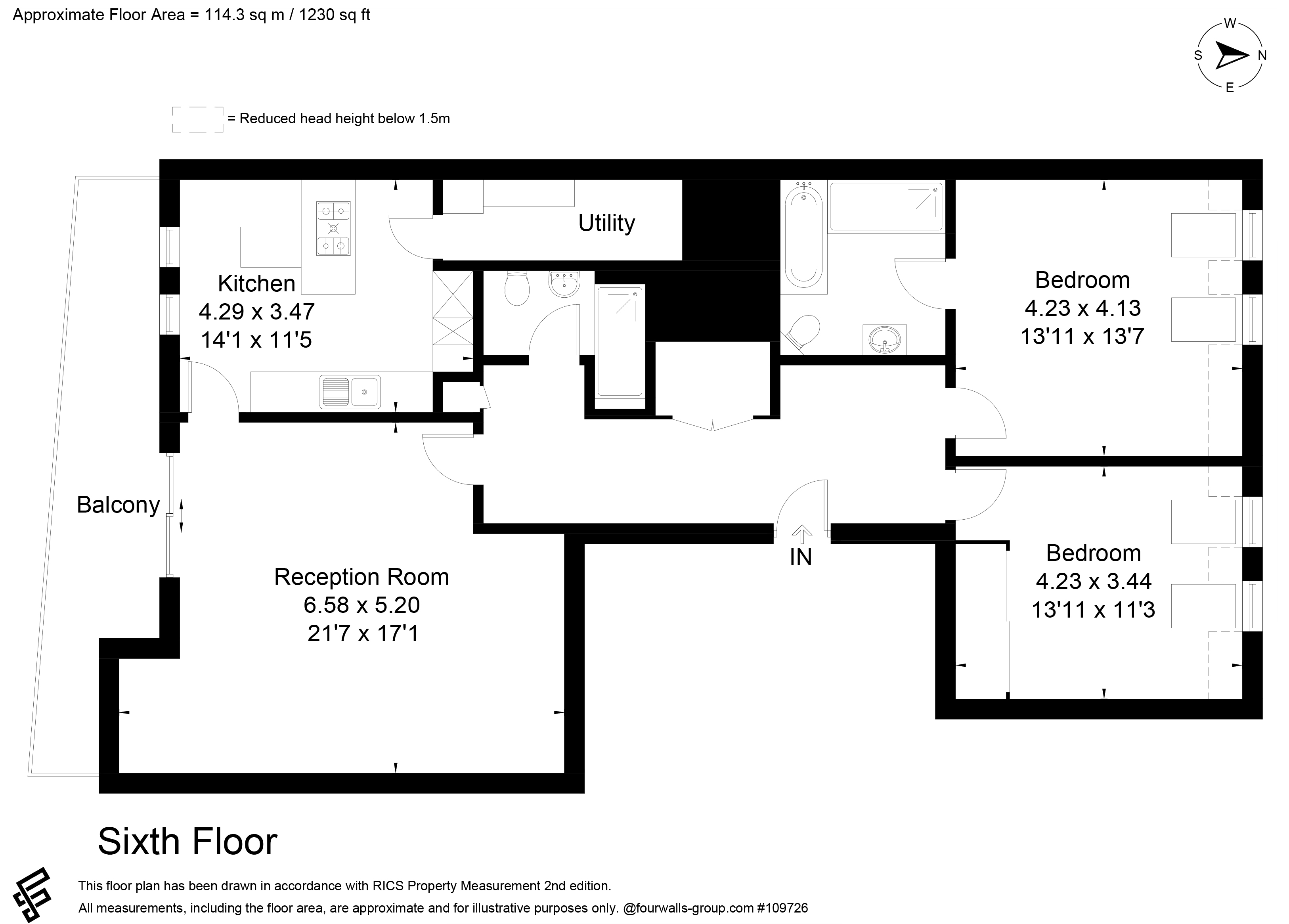 2 bed apartment for sale in Cardamom Building, 31 Shad Thames, London, SE1 - Property floorplan