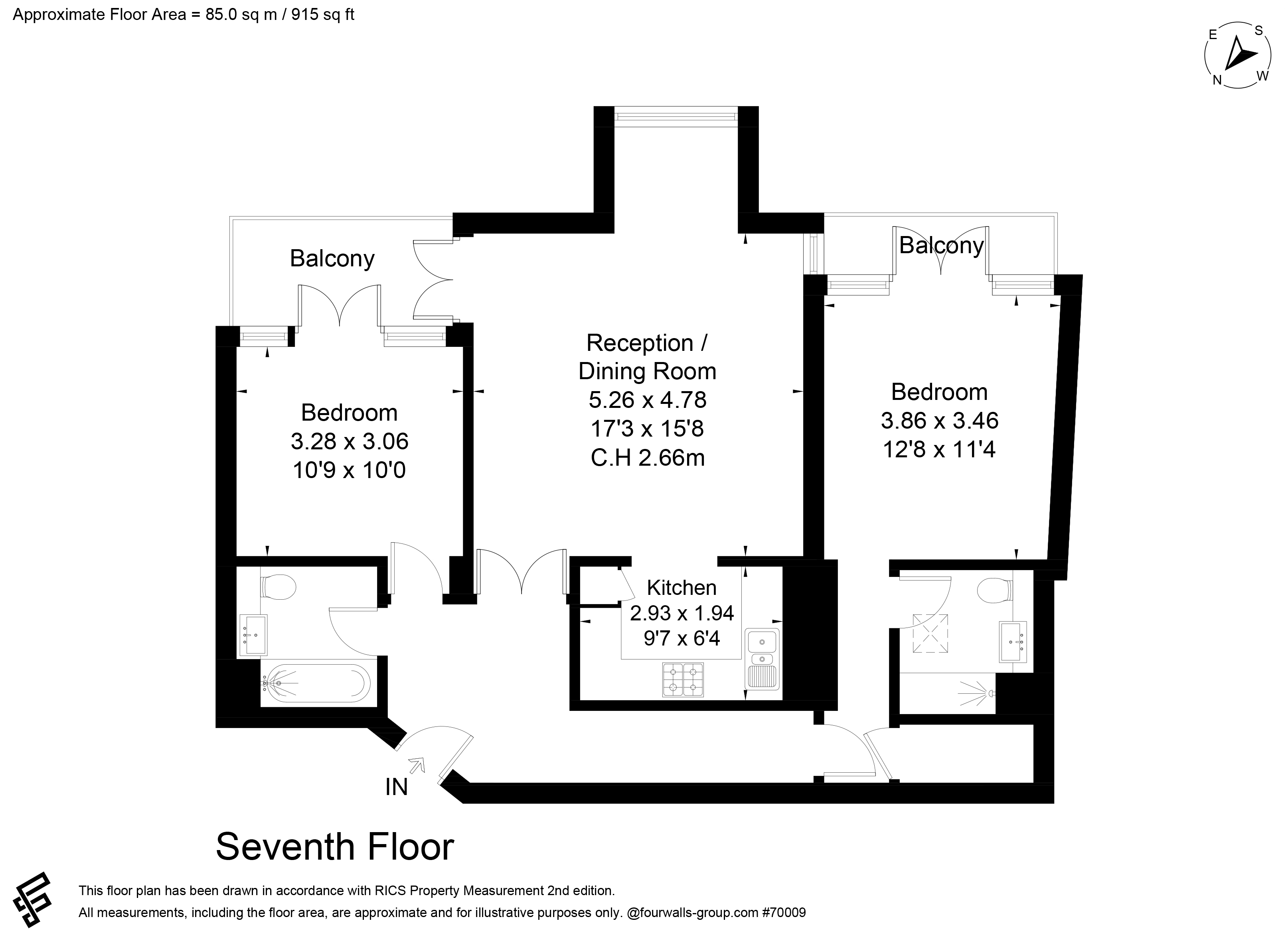 2 bed apartment to rent in St. Saviours Wharf, 8 Shad Thames, London, SE1 - Property floorplan