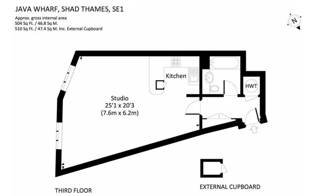 Apartment for sale in Shad Thames, London, SE1 - Property floorplan