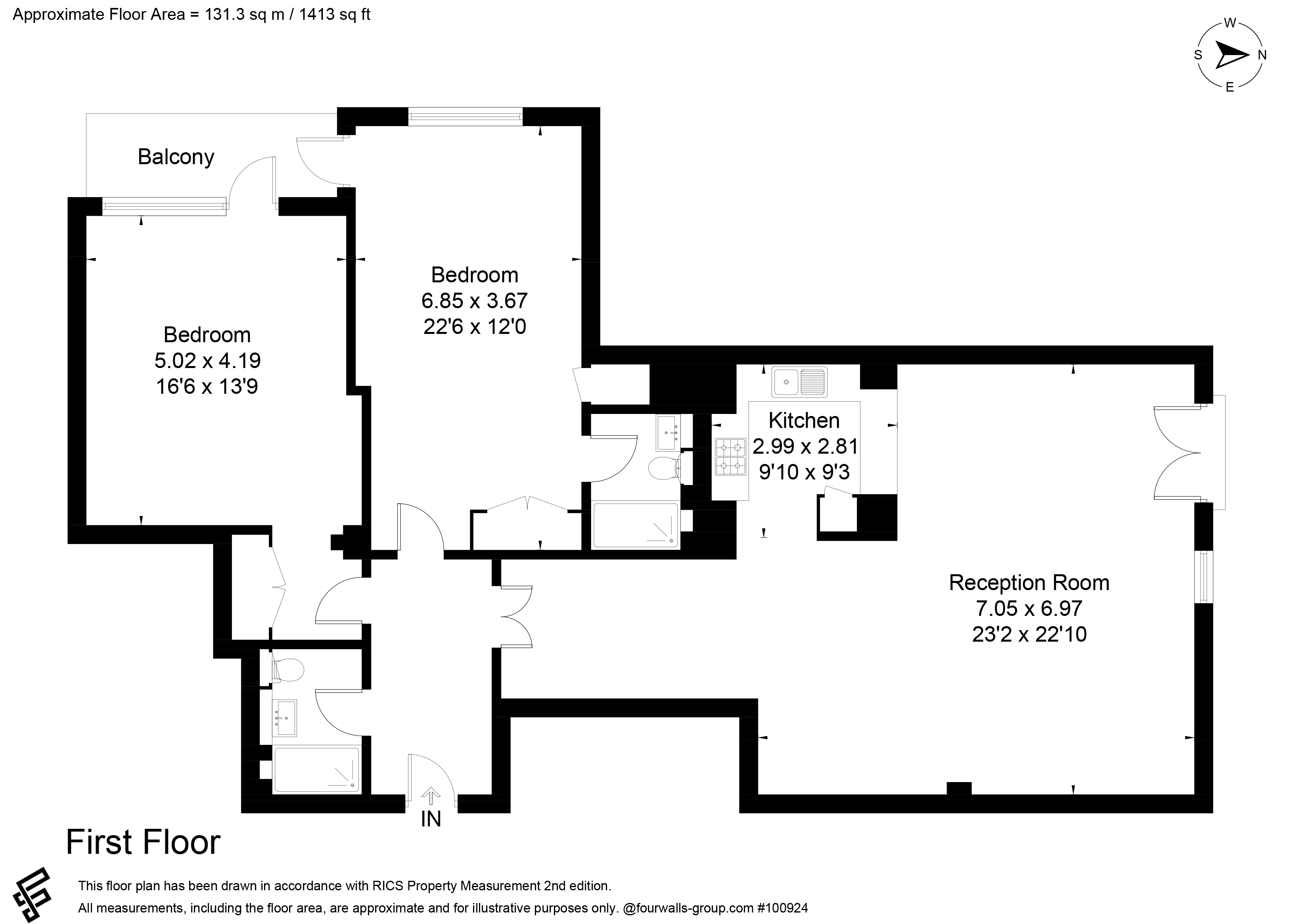 2 bed apartment for sale in Victoria Mills, 9 Boyd Street, London, E1 - Property floorplan