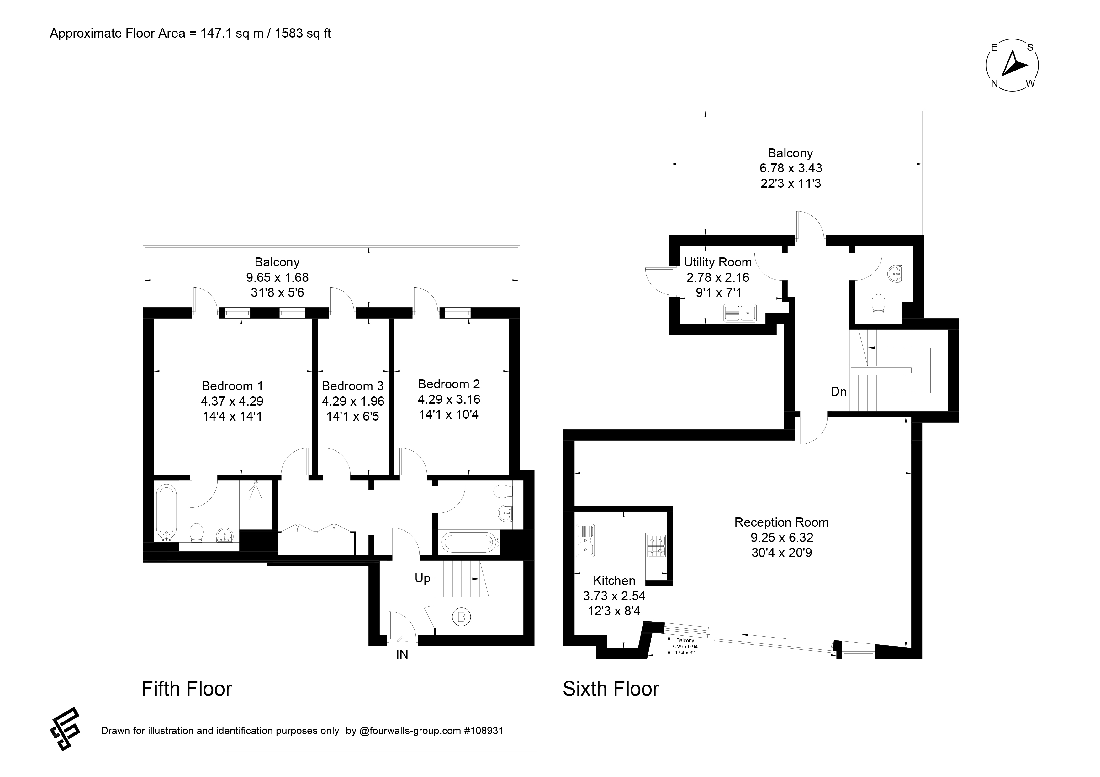 3 bed for sale in Axis Court, 2 East Lane, London, SE16 - Property floorplan