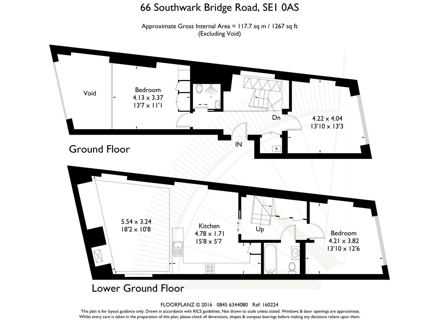 3 bed apartment for sale in Southwark Bridge Road, London, SE1 - Property floorplan