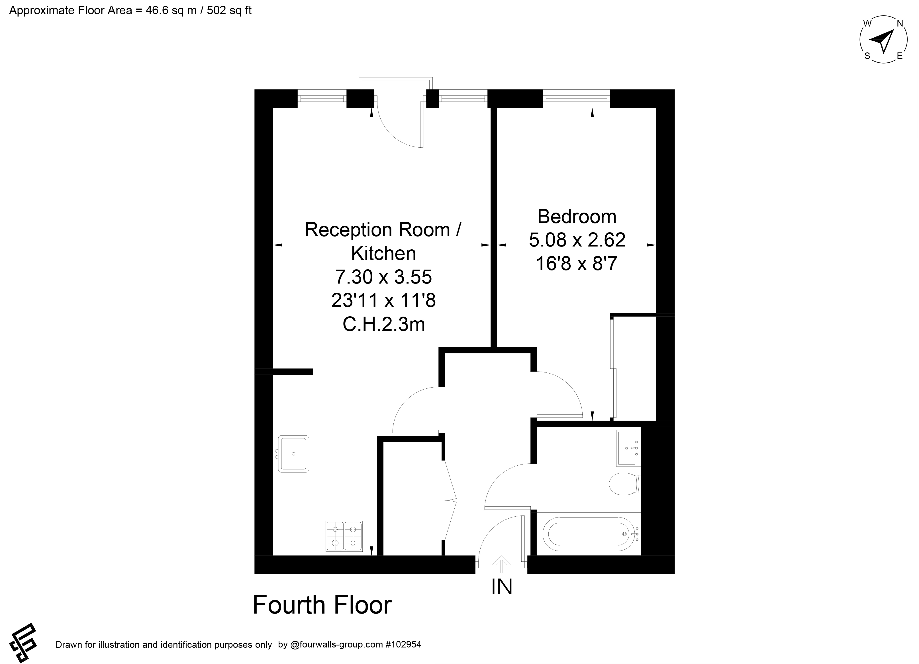 1 bed apartment for sale in Spa Road, London, SE16 - Property floorplan