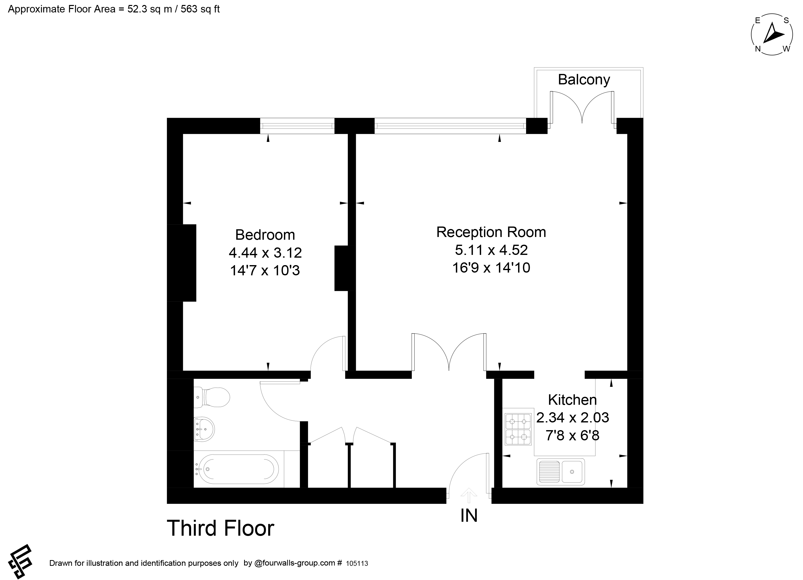 1 bed apartment for sale in Shad Thames, London, SE1 - Property floorplan