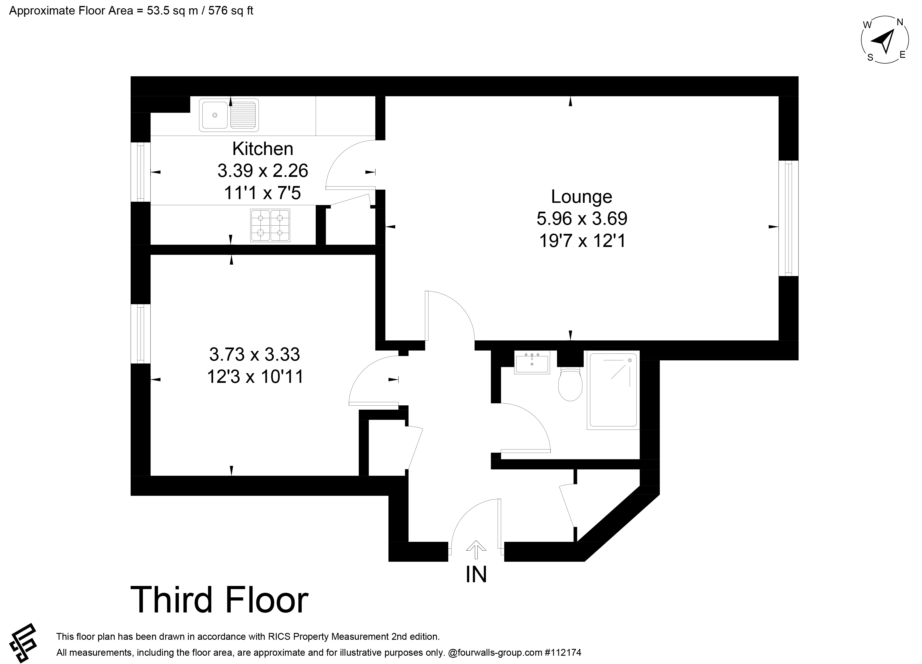 1 bed apartment to rent in Gainsford Street, London, SE1 - Property floorplan