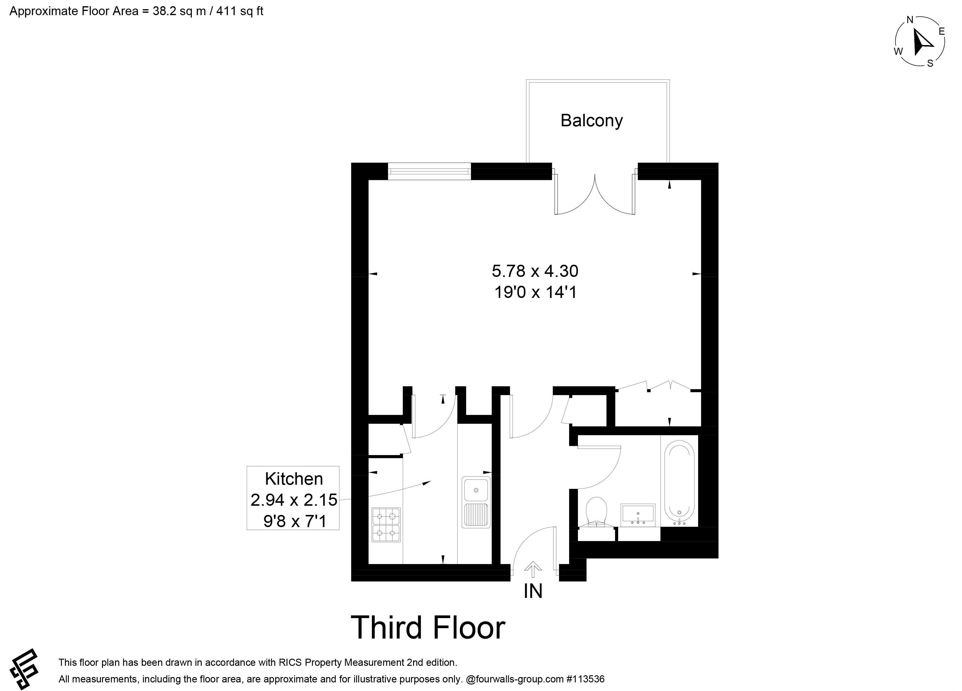 Apartment for sale in Queen Elizabeth Street, London, SE1 - Property floorplan
