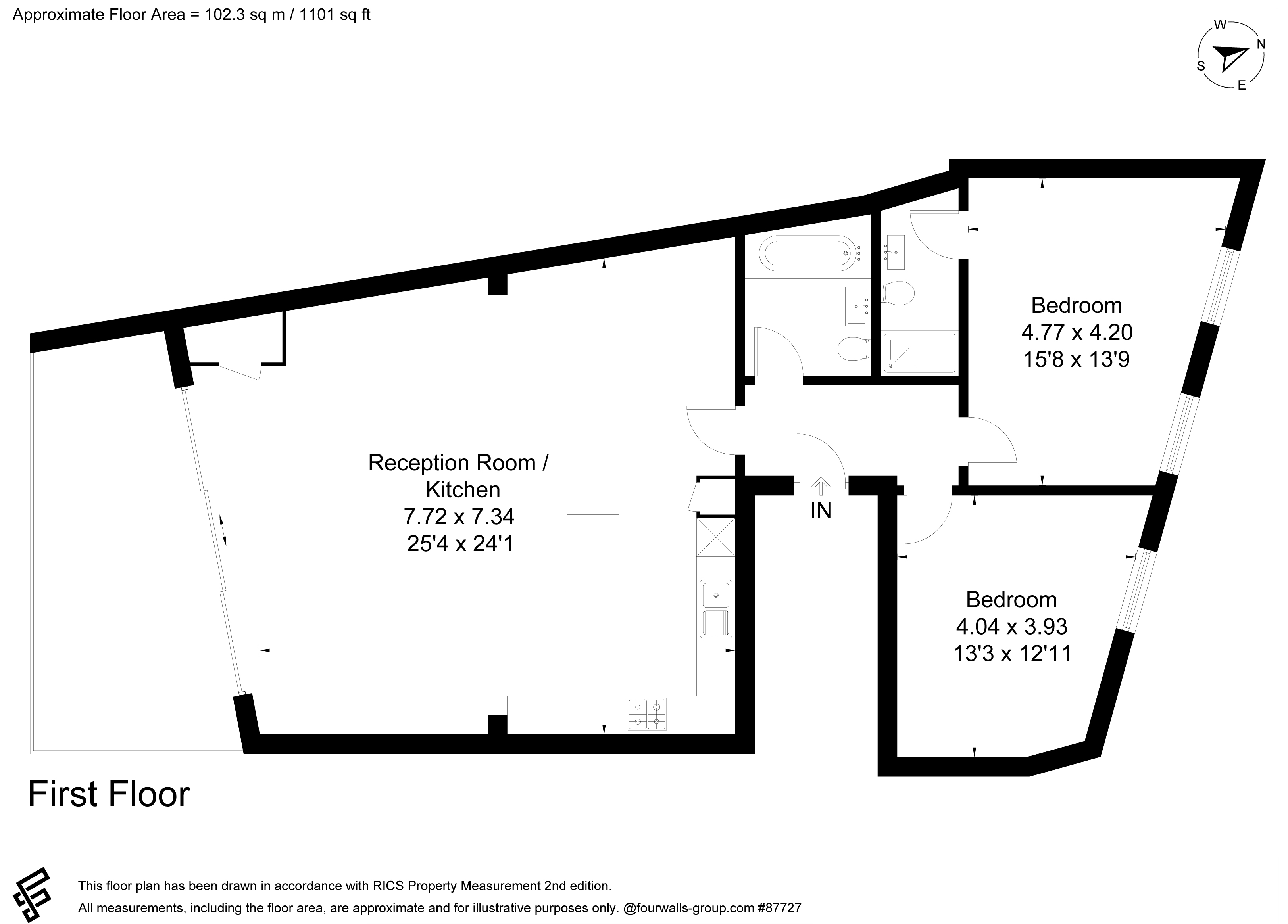 2 bed apartment for sale in Tanner Street, London, SE1 - Property floorplan