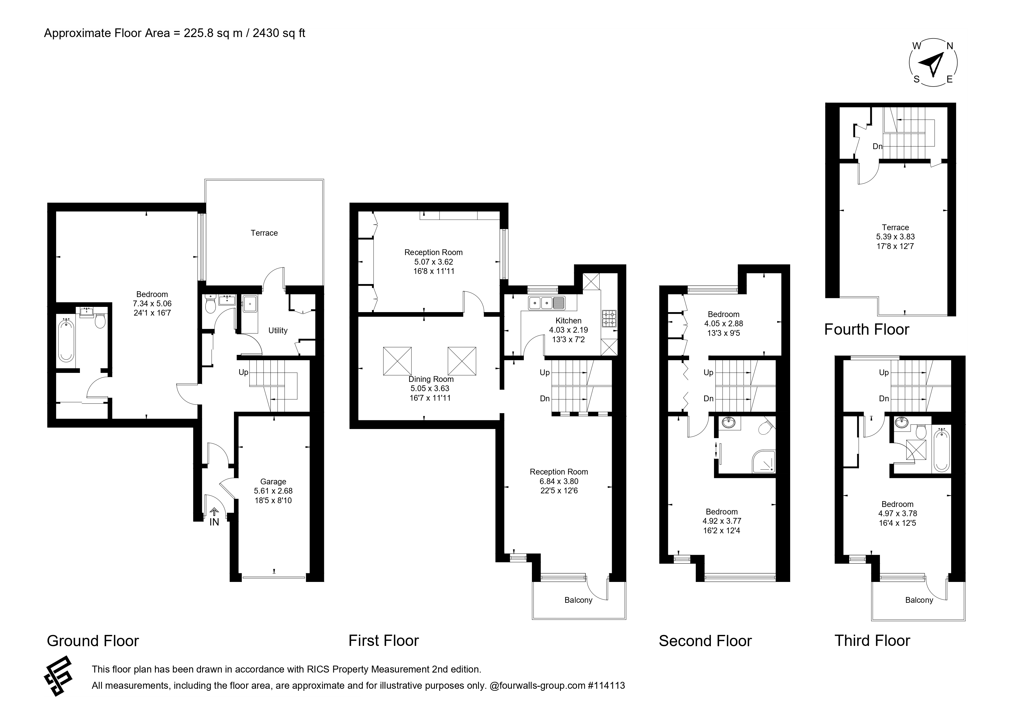 4 bed end of terrace house for sale in Shaftesbury Mews, London, W8 - Property floorplan