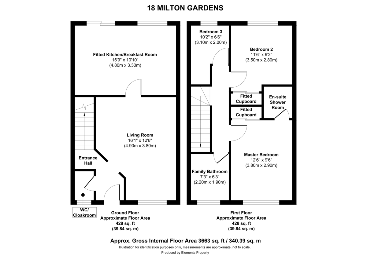3 bed detached house for sale in Milton Gardens, Staines - Property Floorplan