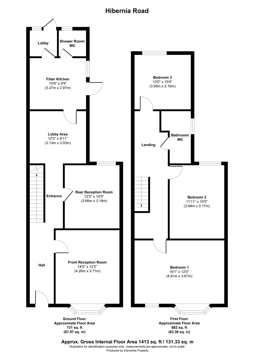3 bed semi-detached house for sale in Hibernia Road, Middlesex - Property Floorplan