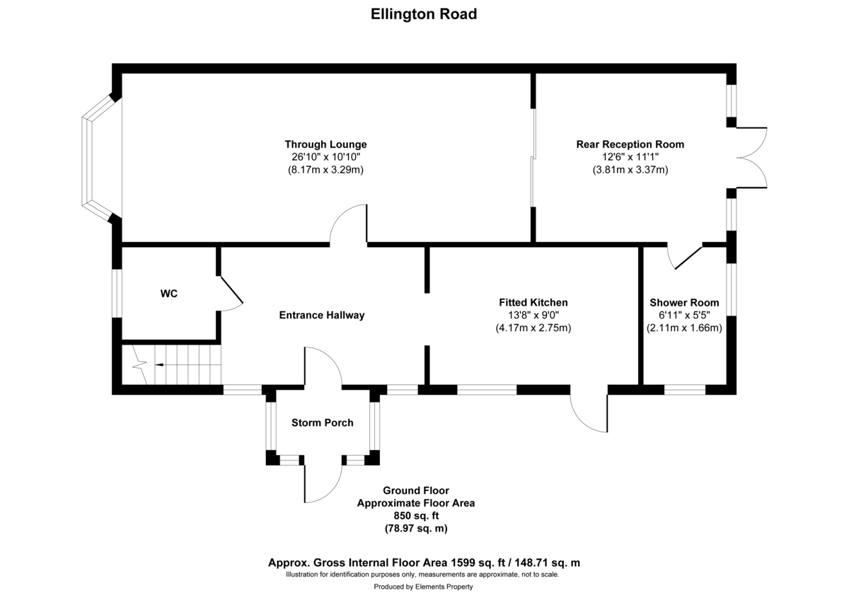 3 bed semi-detached house for sale in Ellington Road, Hounslow - Property Floorplan