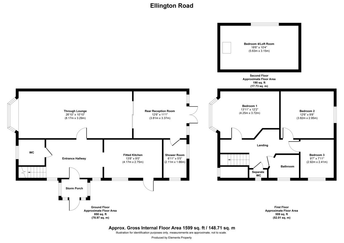 3 bed semi-detached house for sale in Ellington Road, Hounslow - Property Floorplan