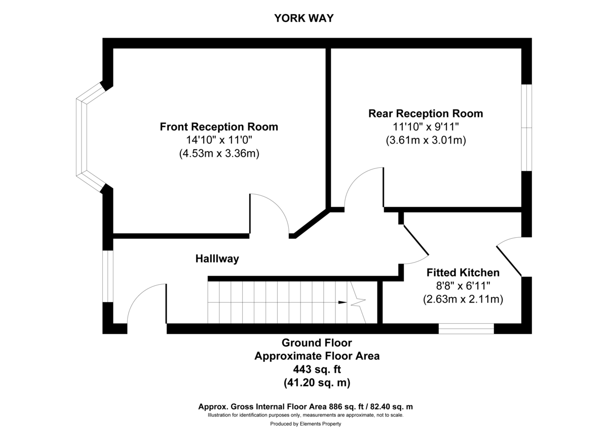 3 bed semi-detached house for sale in York Way, Feltham - Property floorplan