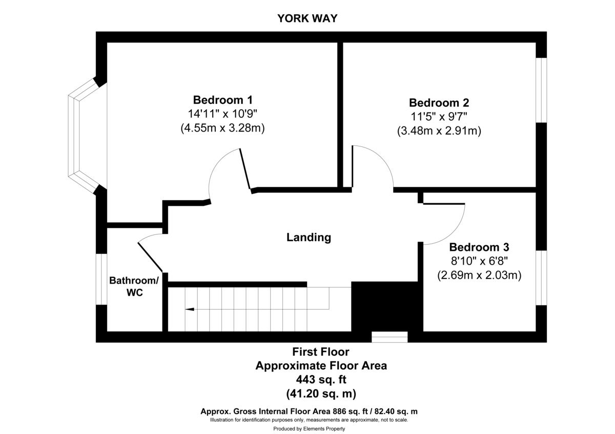 3 bed semi-detached house for sale in York Way, Feltham - Property floorplan