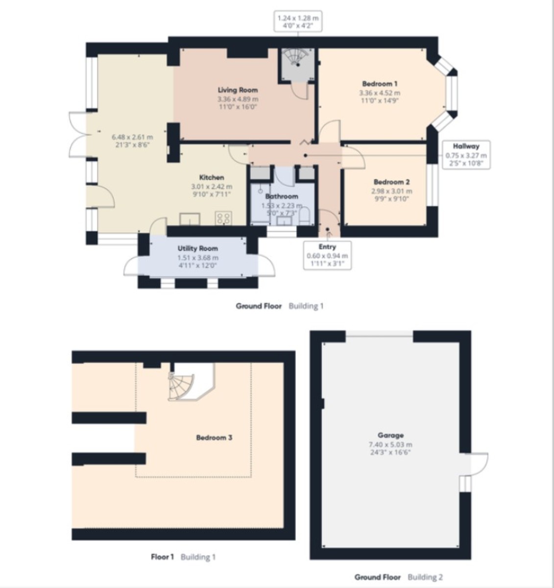 3 bed detached bungalow for sale in 276 Hatton Cross - Property floorplan