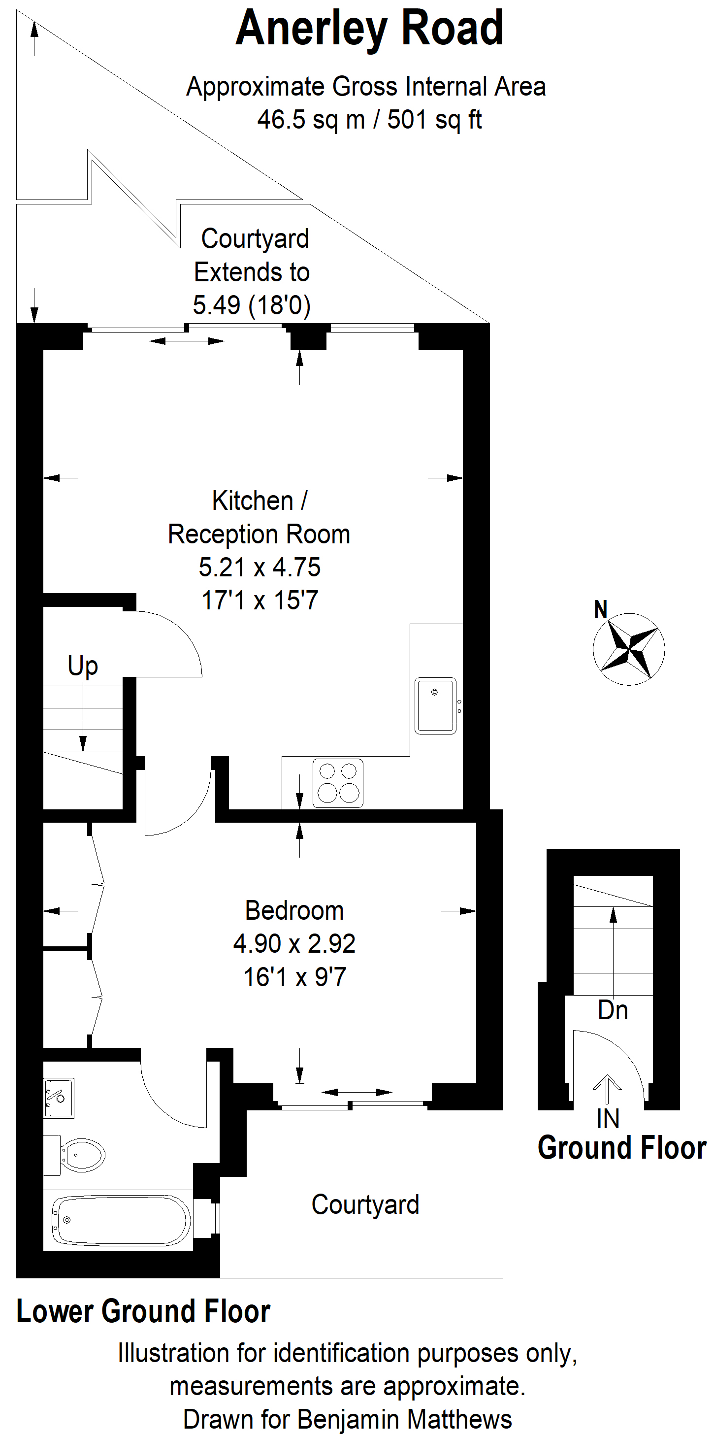 1 bed flat to rent in Anerley Road, London, SE19 2AS - Property floorplan