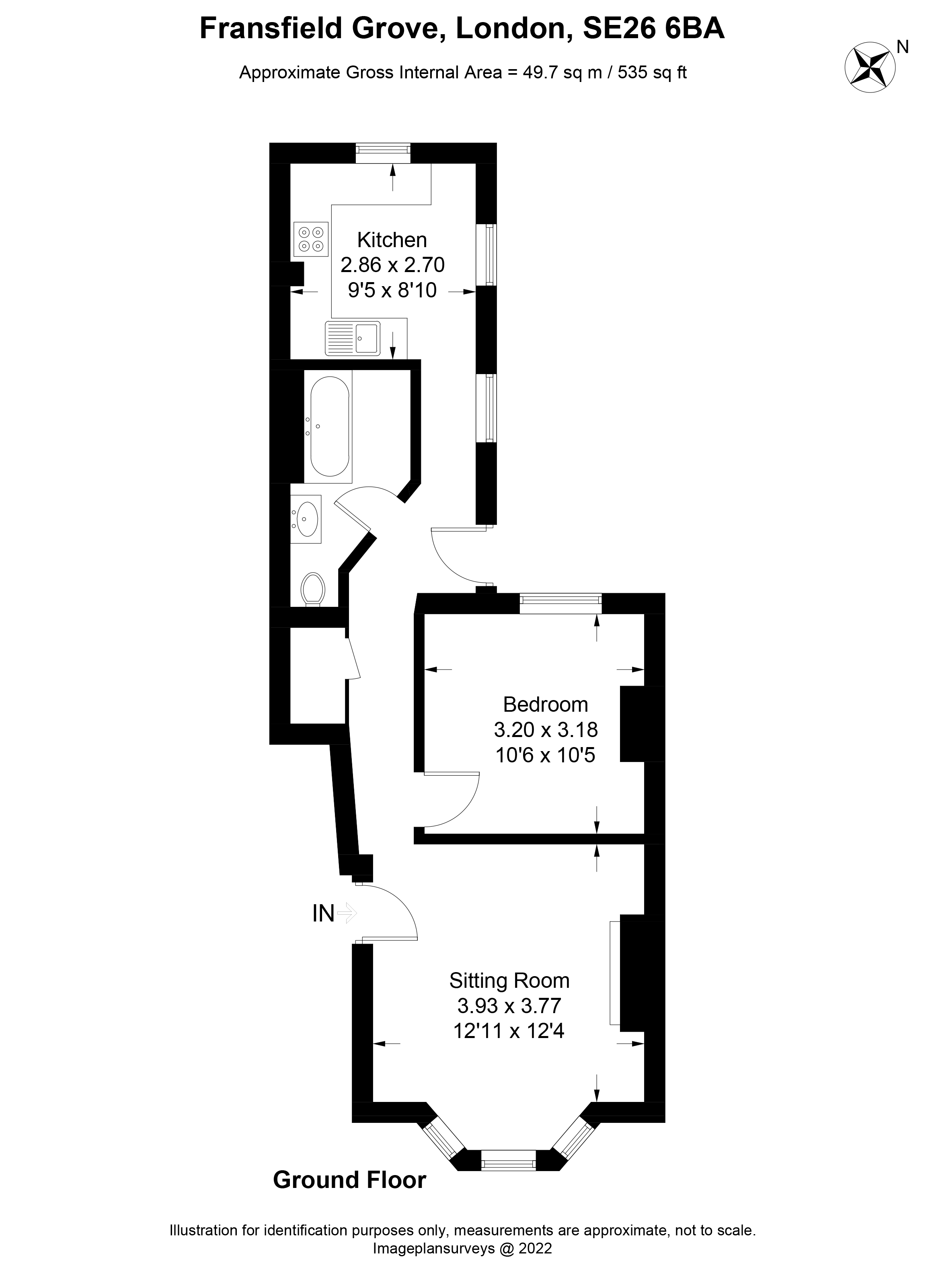 1 bed flat to rent in Fransfield Grove, London, SE26 6BA - Property floorplan